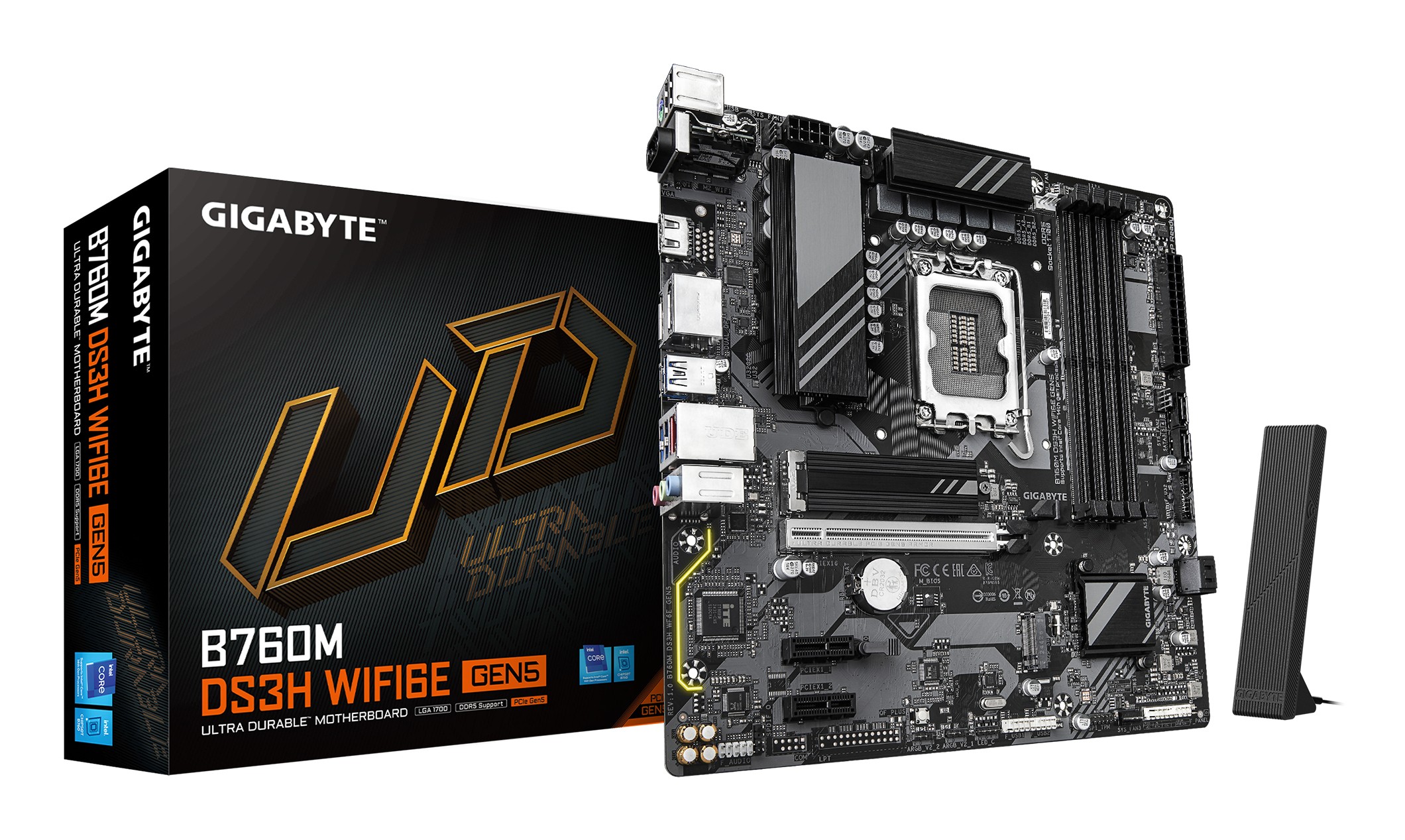 GIGABYTE B760M DS3H WIFI6E GEN5 Carte Mère Compatible avec les