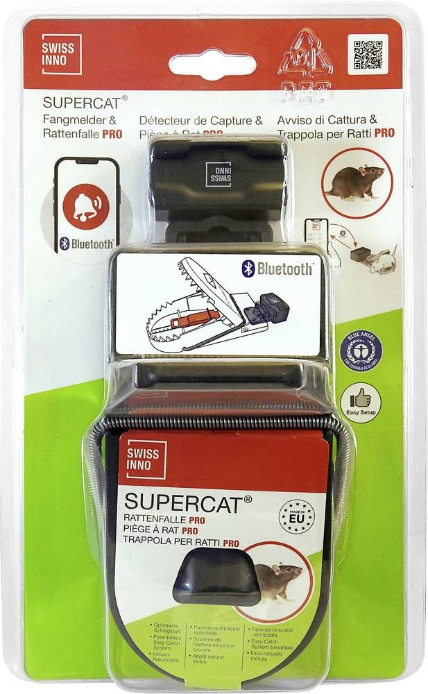 Swissinno Fangmelder Connect + SuperCat Rattenfalle Pro Rattenfalle