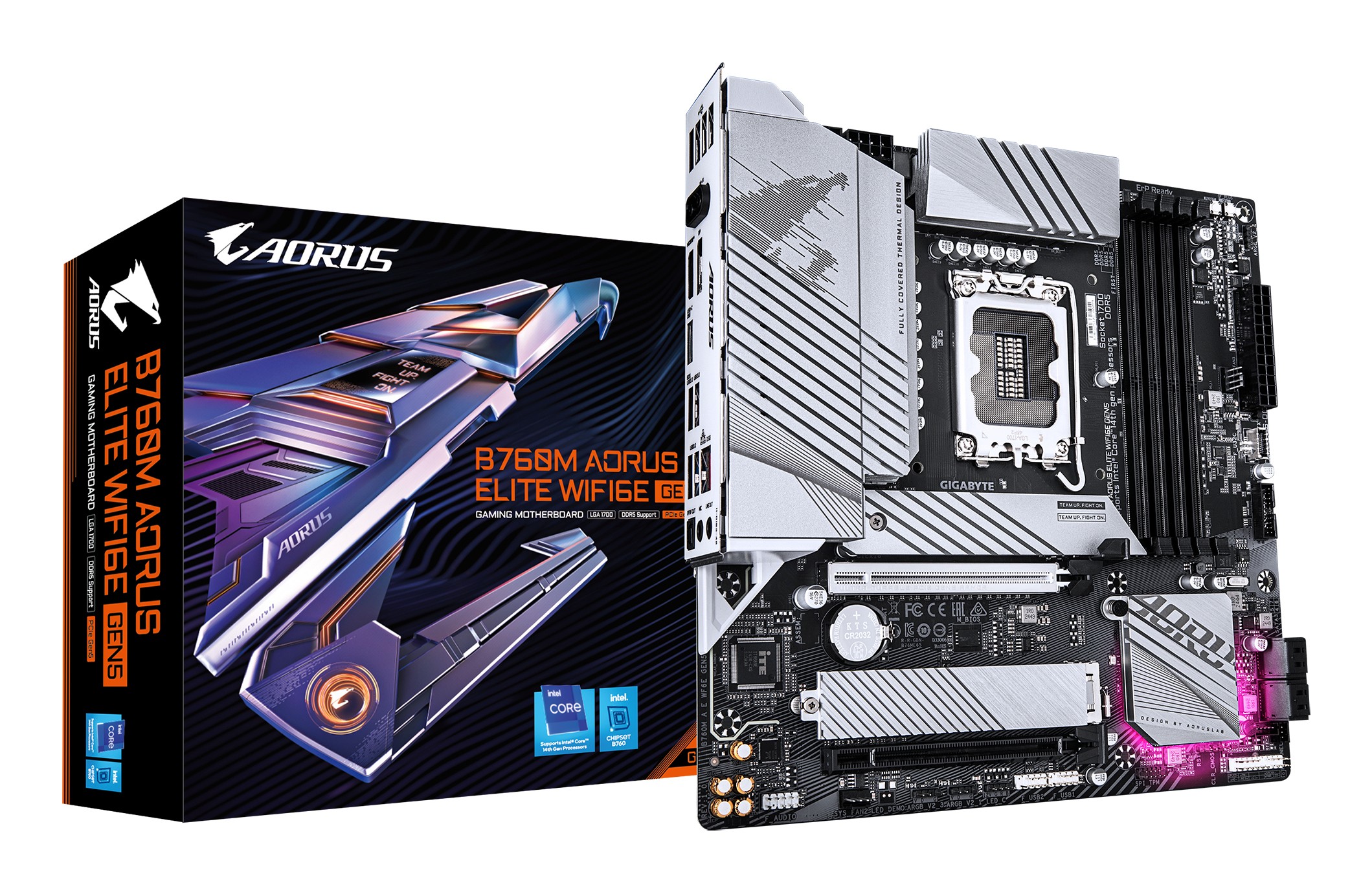 GIGABYTE B760M AORUS ELITE WIFI6E GEN5 Placa Base Compatible con
