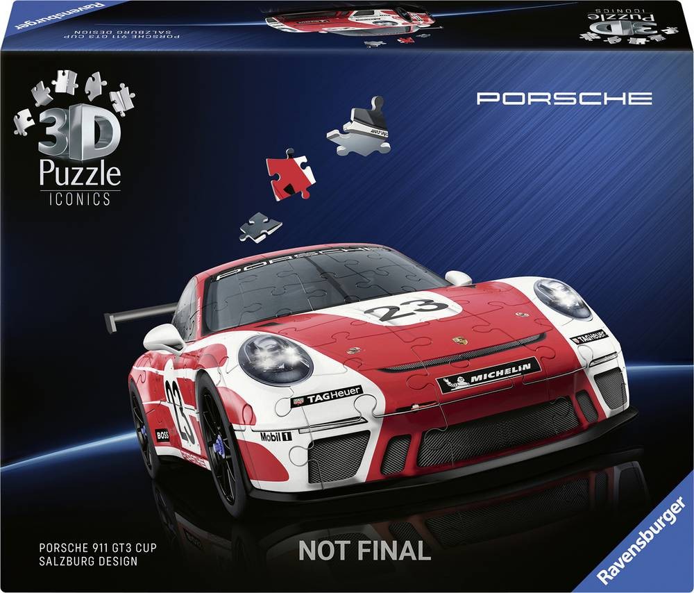 Ravensburger 3D Puzzle Iconics: Porsche 911 GT3 Cup Salzburg 12008038