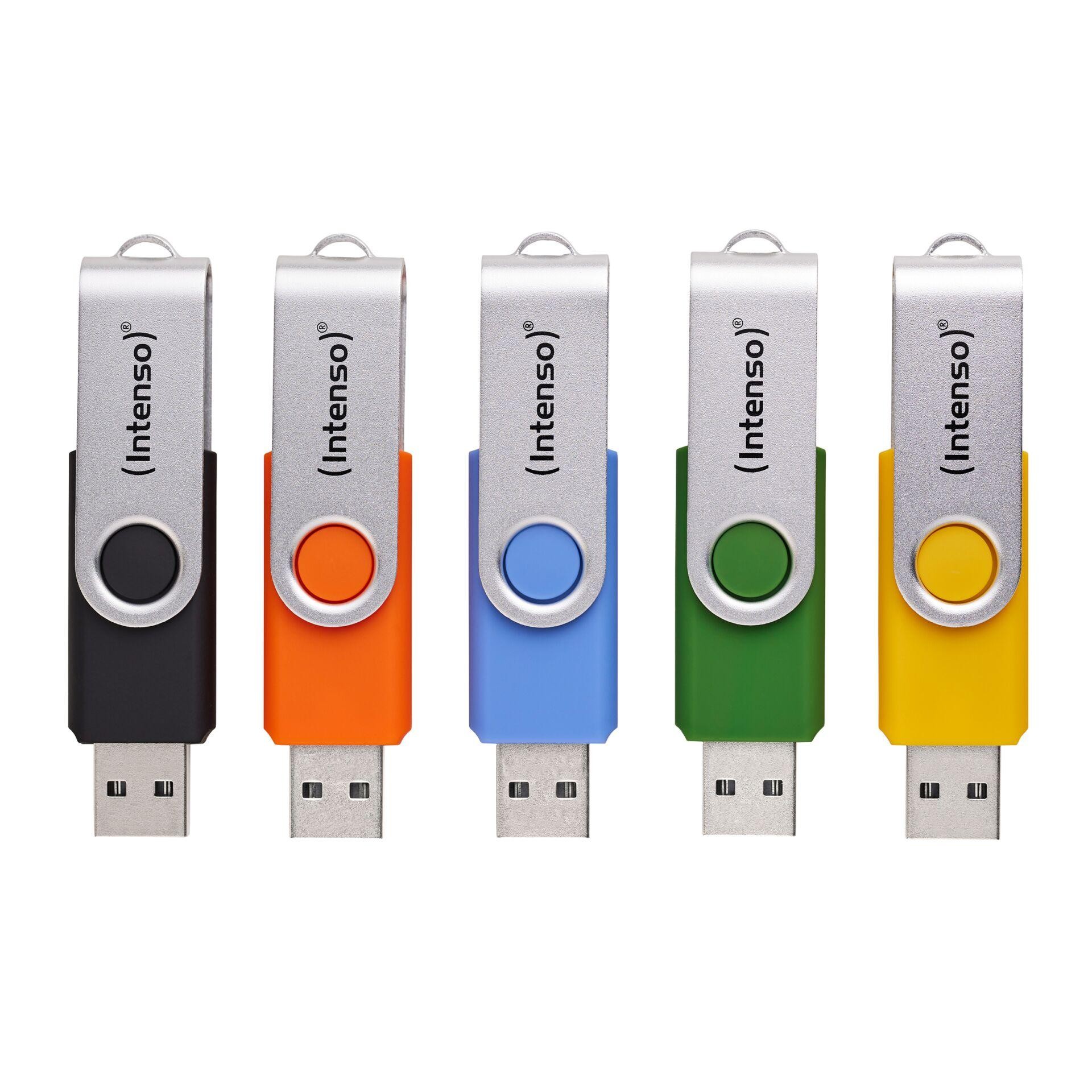 Intenso 5 x USB flash drive Office Line, 64 GB, USB-A, 3.2 Gen 1x1,