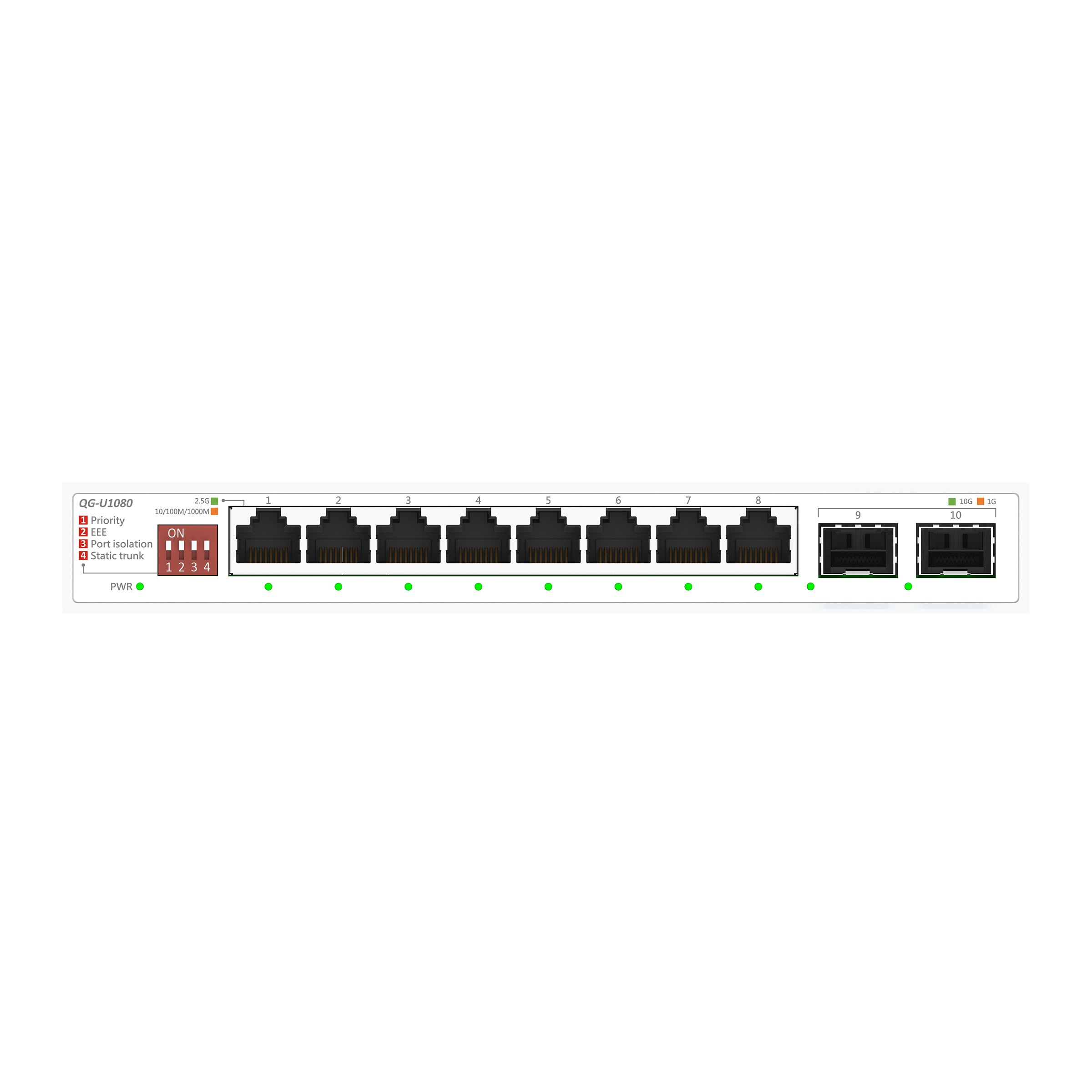ASUS QG-U1080 Unmanaged 2.5G Ethernet (100/1000/2500) White - ASUS QG-