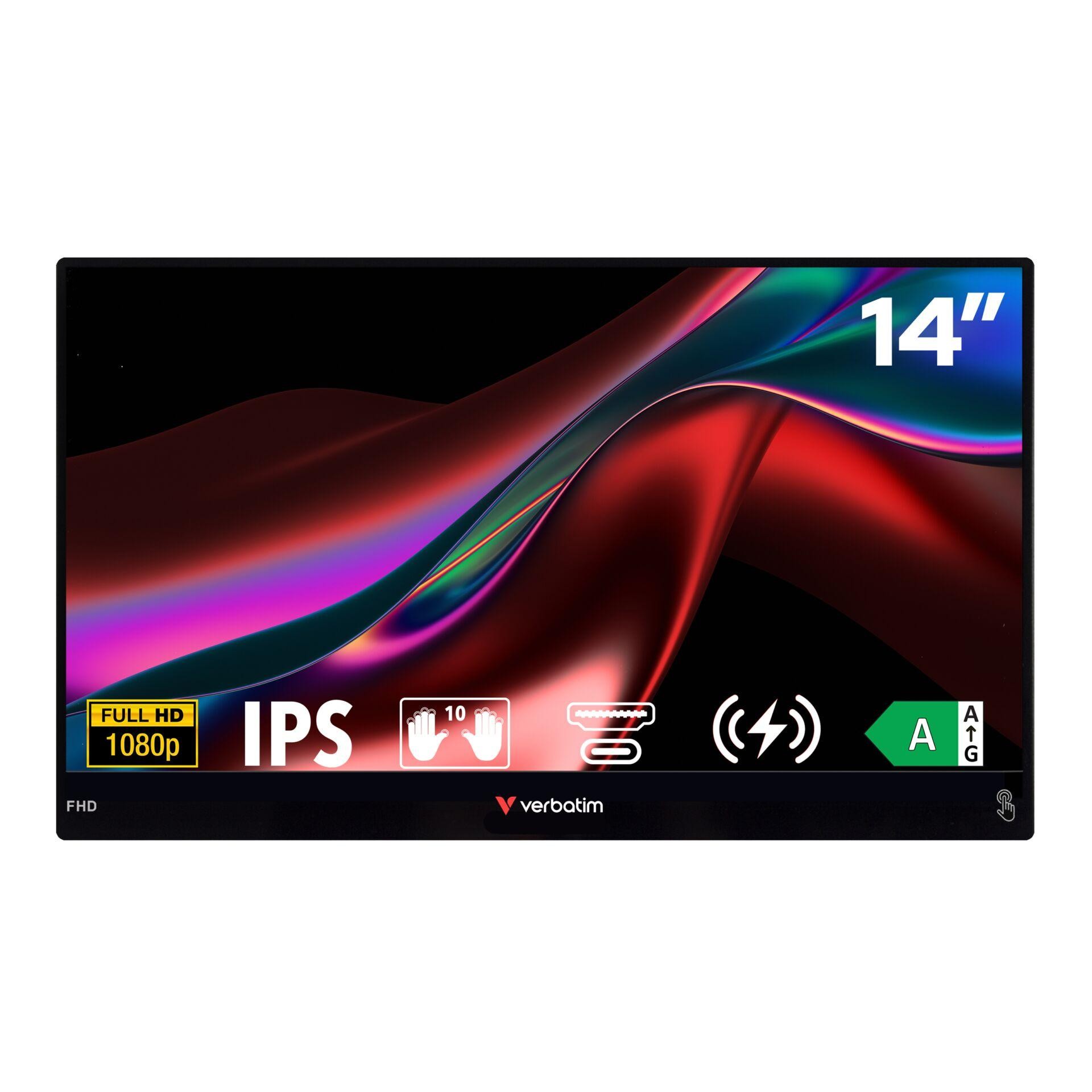 Verbatim Portable Touchscreen Monitor Light 14" Full HD 1080p &
