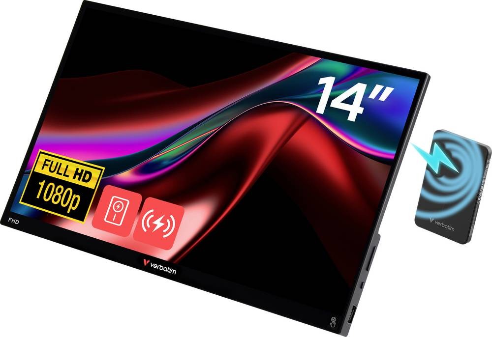 Verbatim Portable Touchscreen Monitor Light 14" Full HD 1080p &