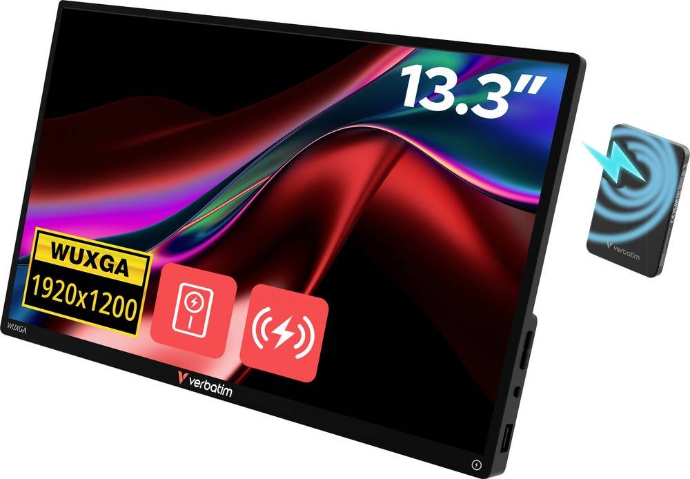 Verbatim Portable Touchscreen Monitor 13.3" WUXGA Resolution &