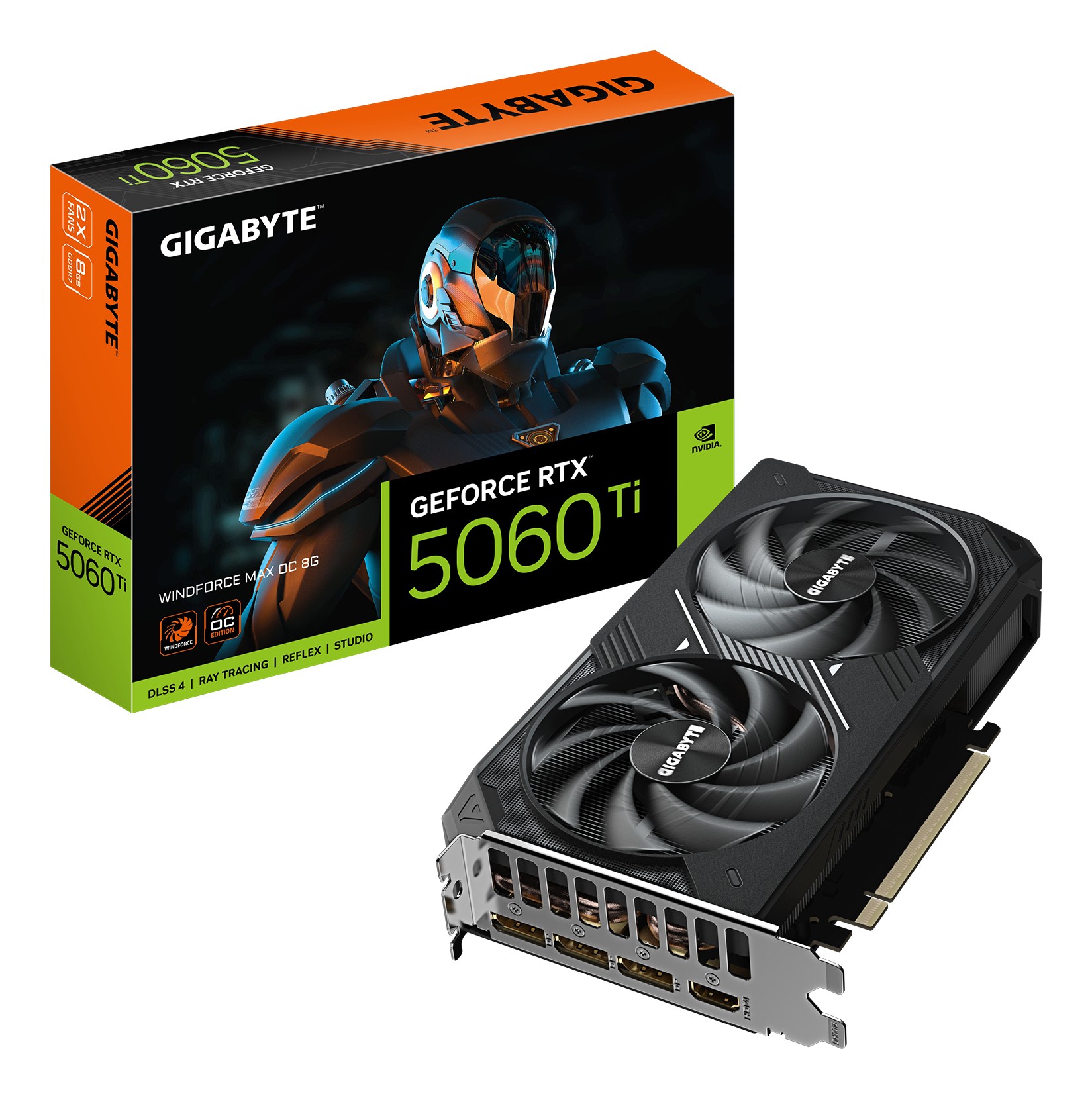 GIGABYTE GeForce RTX 5060 Ti WINDFORCE MAX OC 8G Graphics Card - 8GB