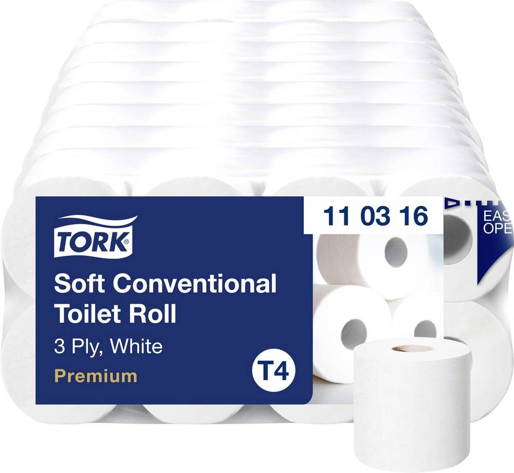 TORK Toilettenpapier T4-System Kleinrollen ToilettPapier weich 3-lag