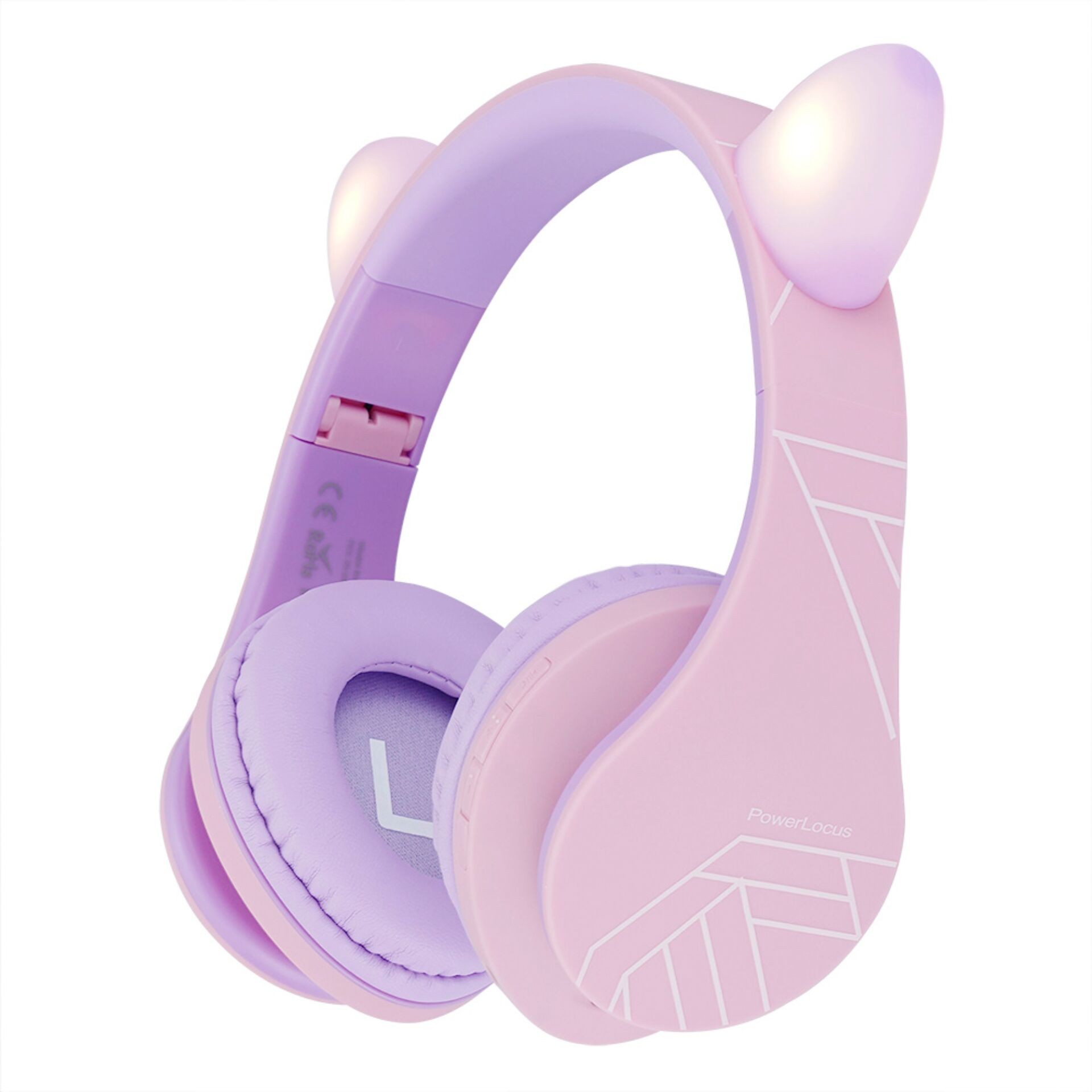 PowerLocus P2 Kids Kinder- casque lila/rose avec Ohren