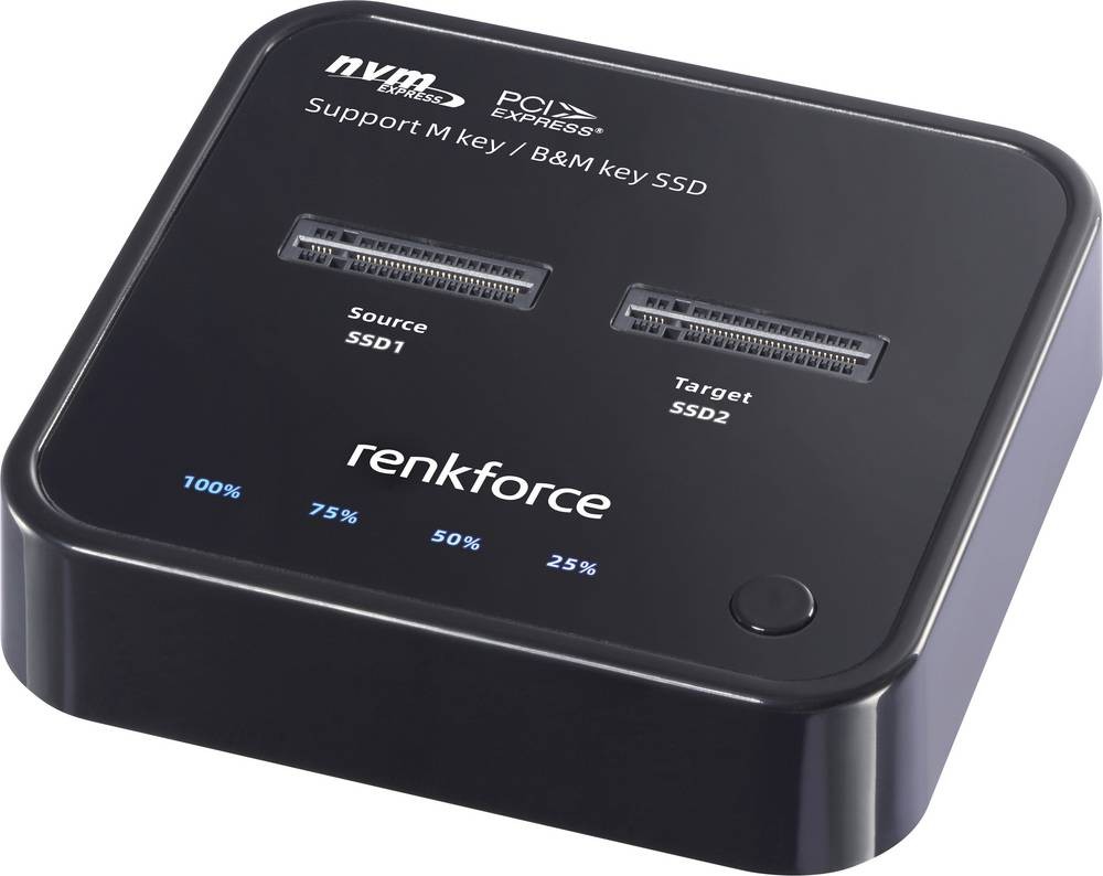 Renkforce RF-TPCD-300 1fach Festplatten-Kopierstation M.2 PCIe NVMe,