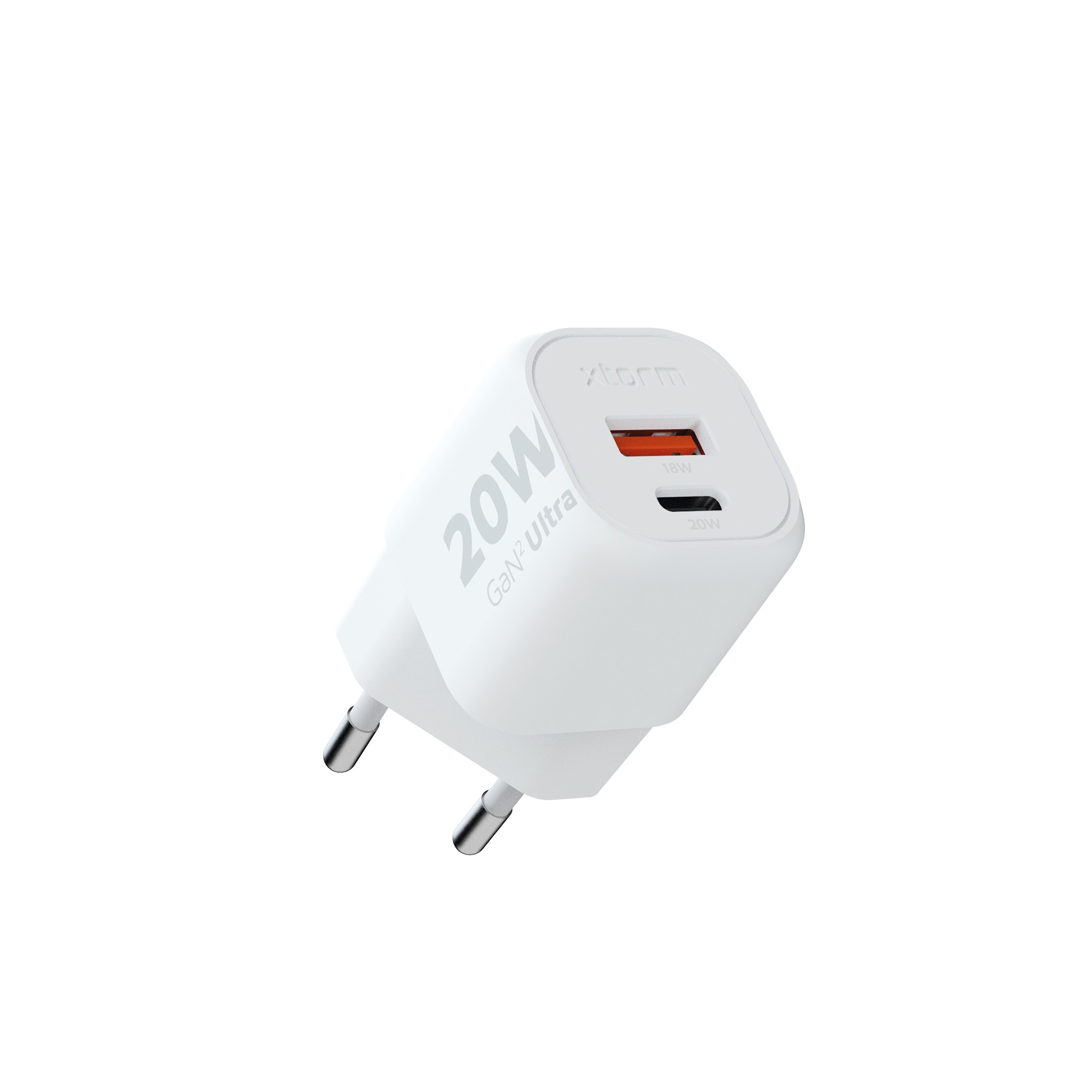 Xtorm GaN2 Ultra Wand-Ladegerät 20W / PD / 1x USB-C / 1x USB-A weiß