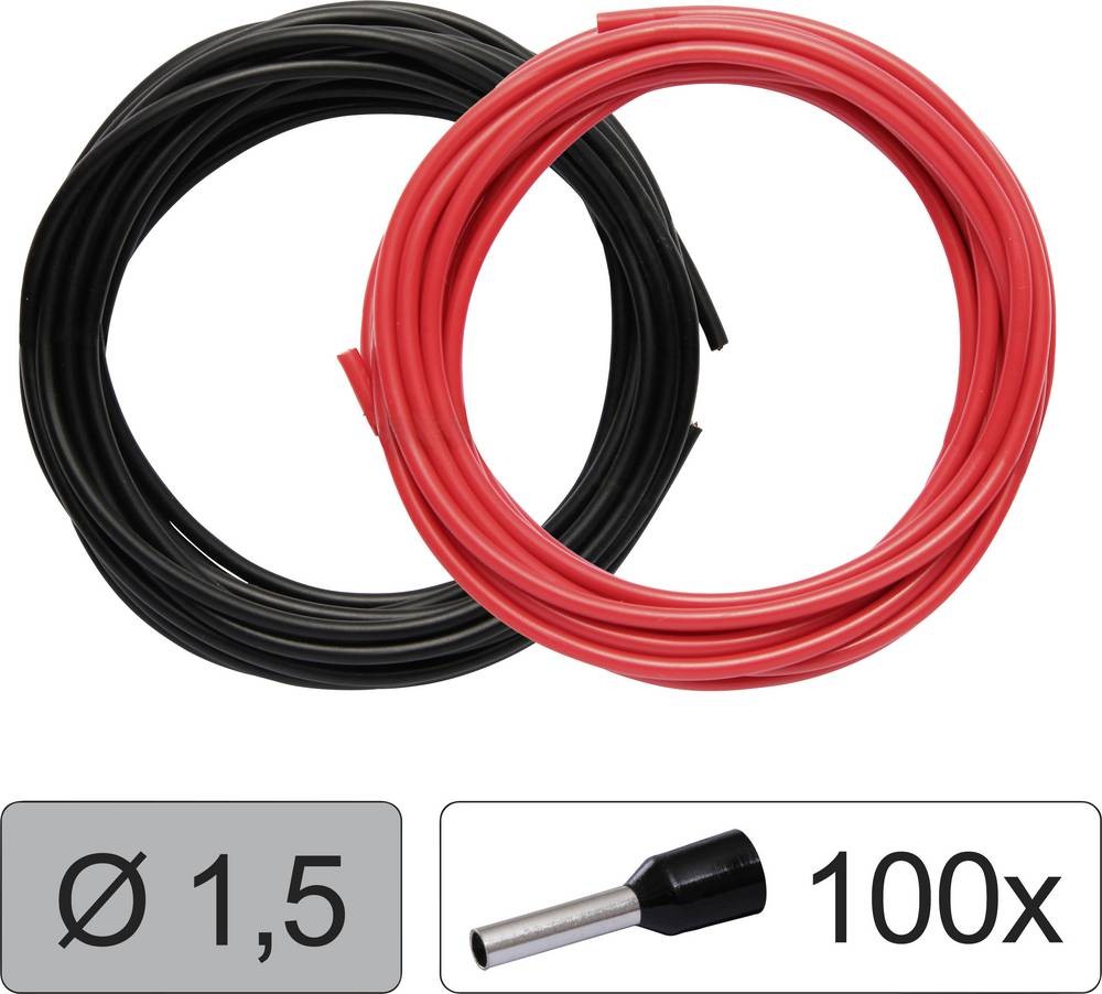 Quadrios 25CW128 Einzelader LiFY 1.5mm² Rot, black 1 Set