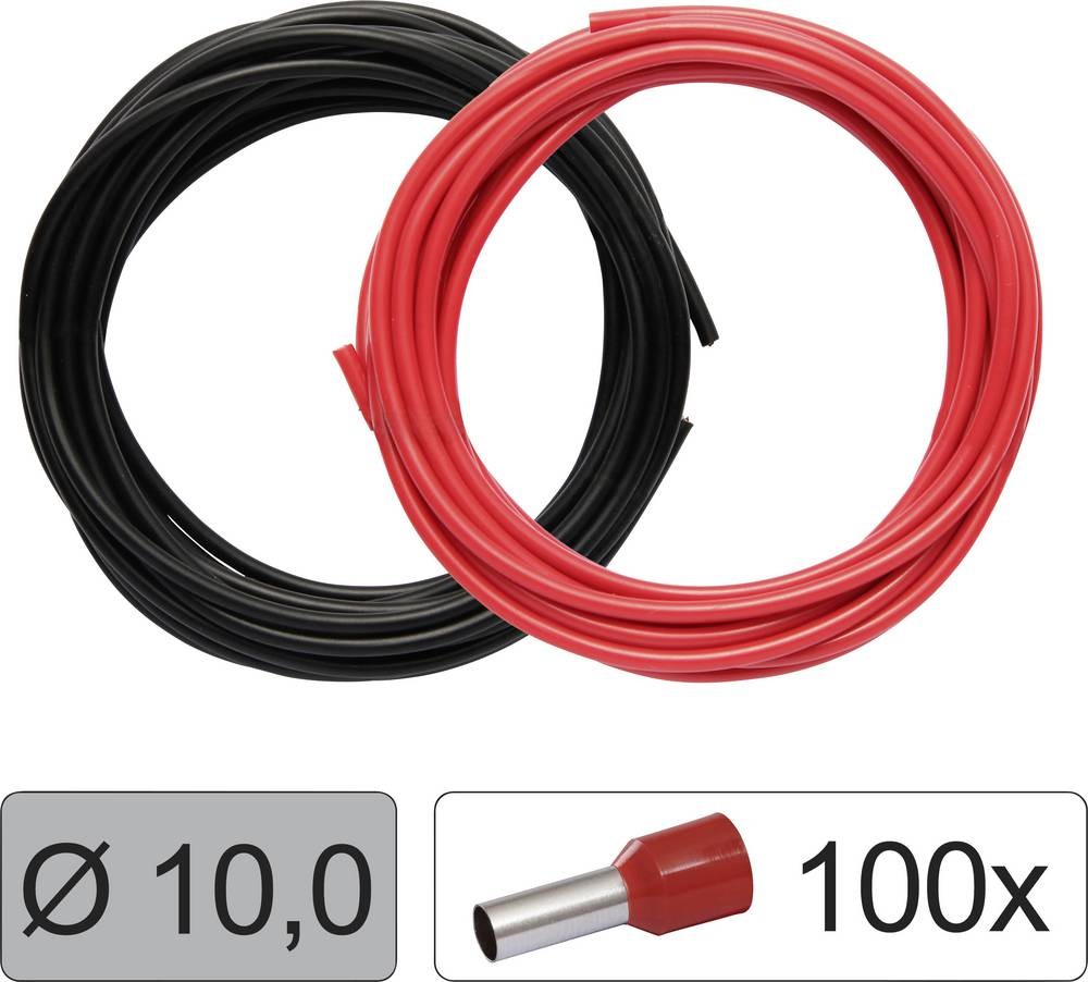 Quadrios 25CW132 Einzelader LiFY 10mm² Rot, black 1 Set