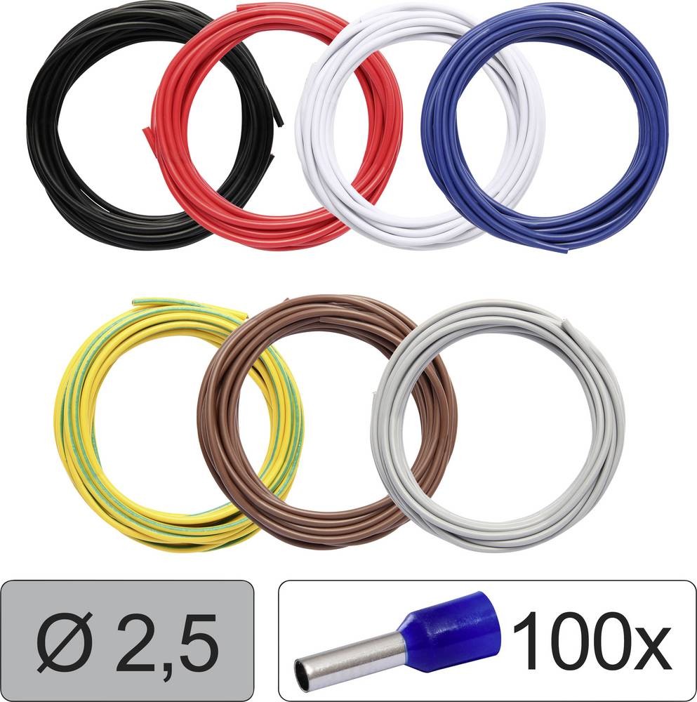 Quadrios 25CW117 Einzelader LiFY 2.5mm² black, Rot, white, Blau,