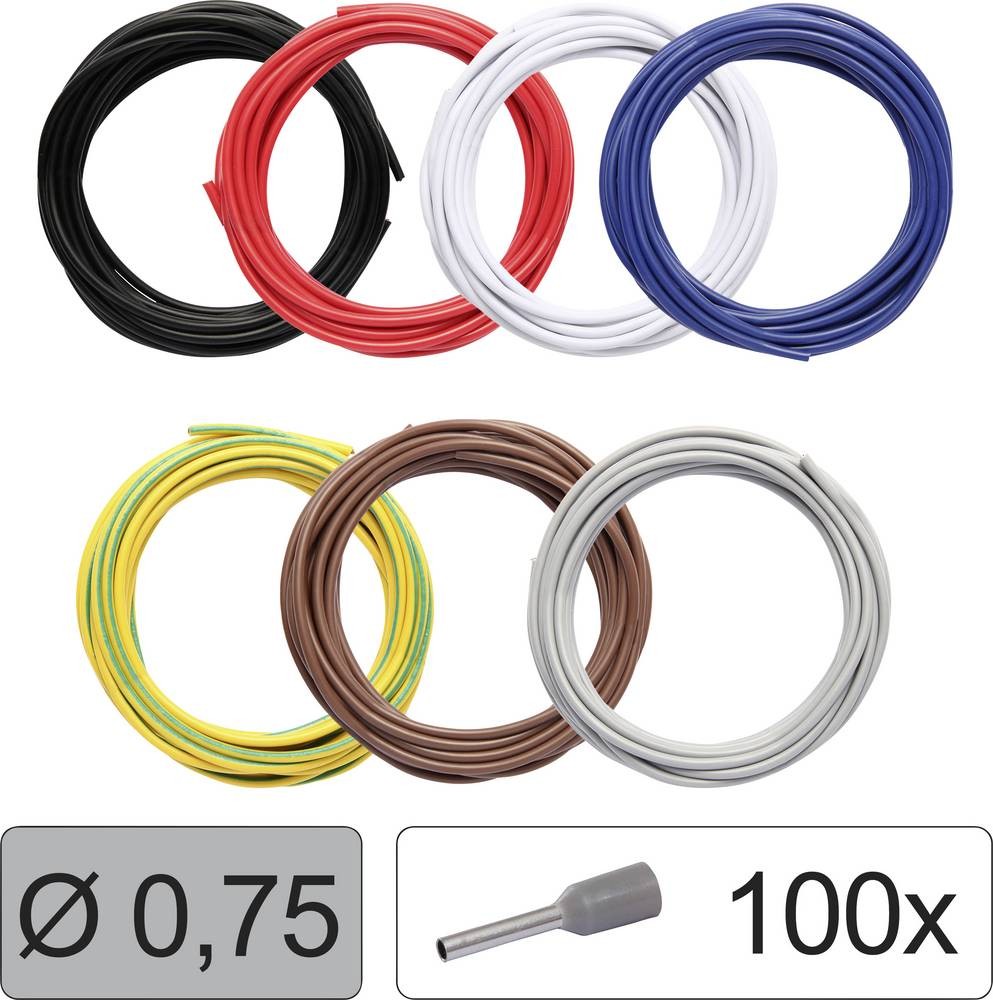 Quadrios 25CW114 Einzelader LiFY 0.75mm² black, Rot, white, Blau,