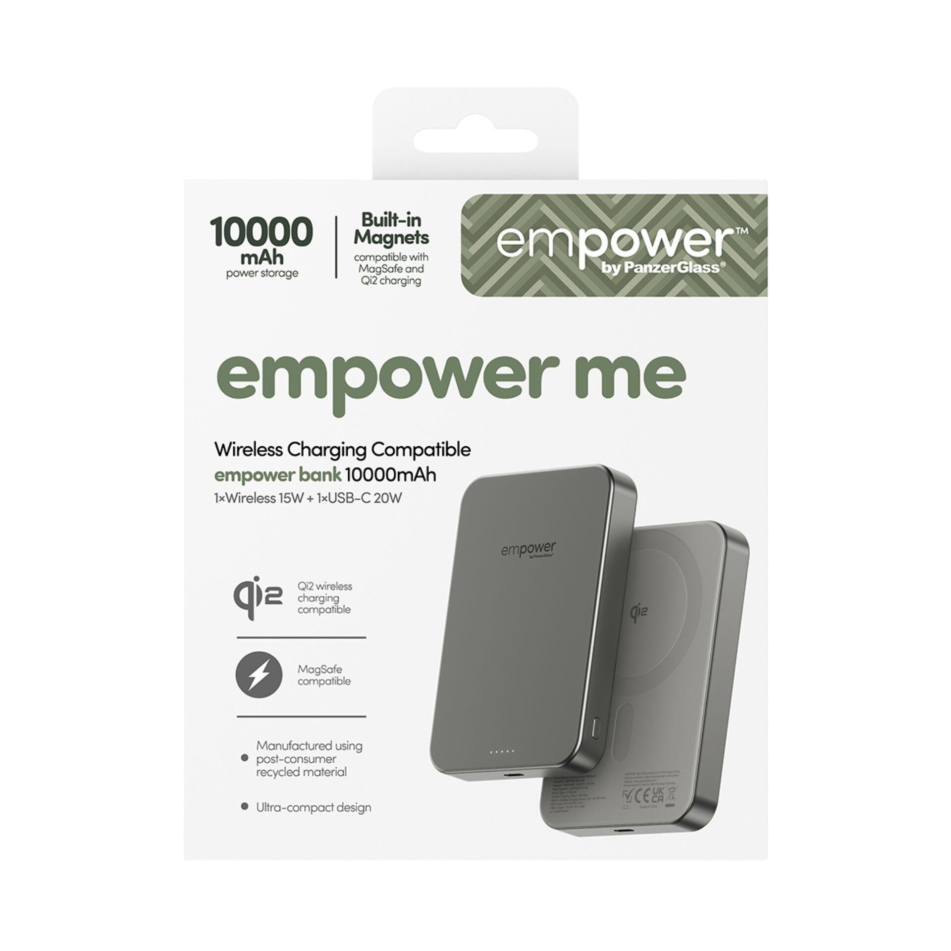 PanzerGlass empower by empower Bank | 10000mAh | Titanium -