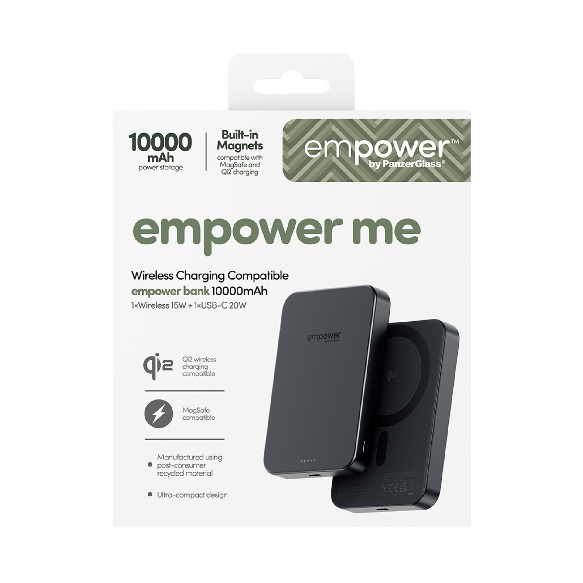PanzerGlass empower by empower Bank | 10000mAh | Space Black