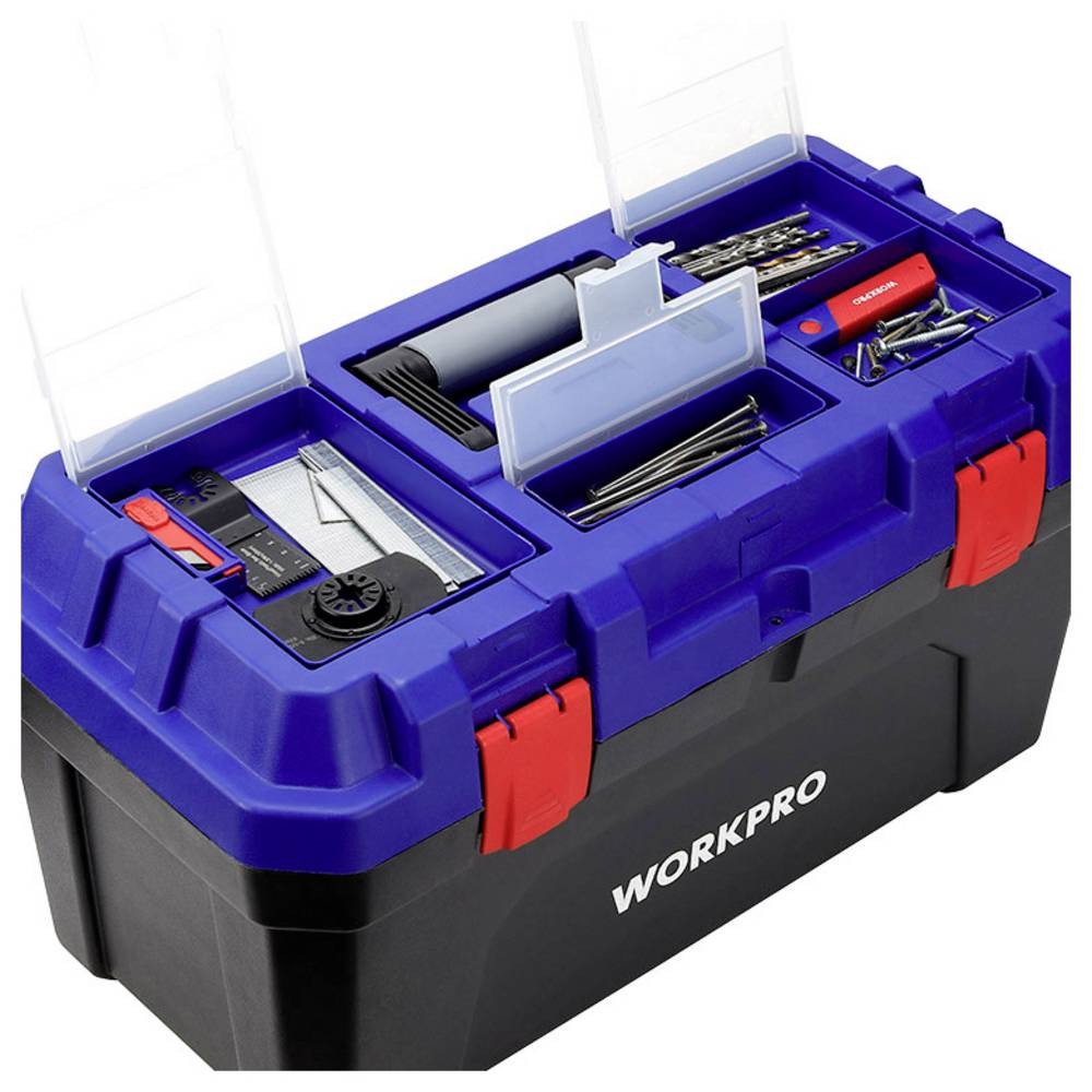 WorkPro WP283003 572 x 300 x 295mm Werkzeugkasten unbestückt Blau,