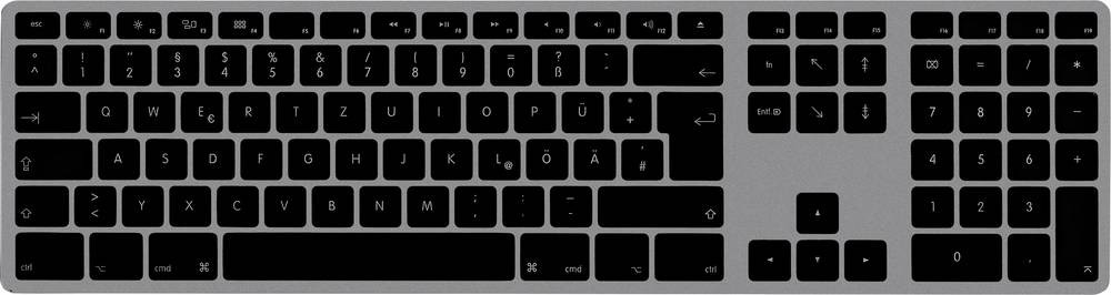 Matias FK418DCB-DE Wireless USB-C Aluminum Keyboard for Mac