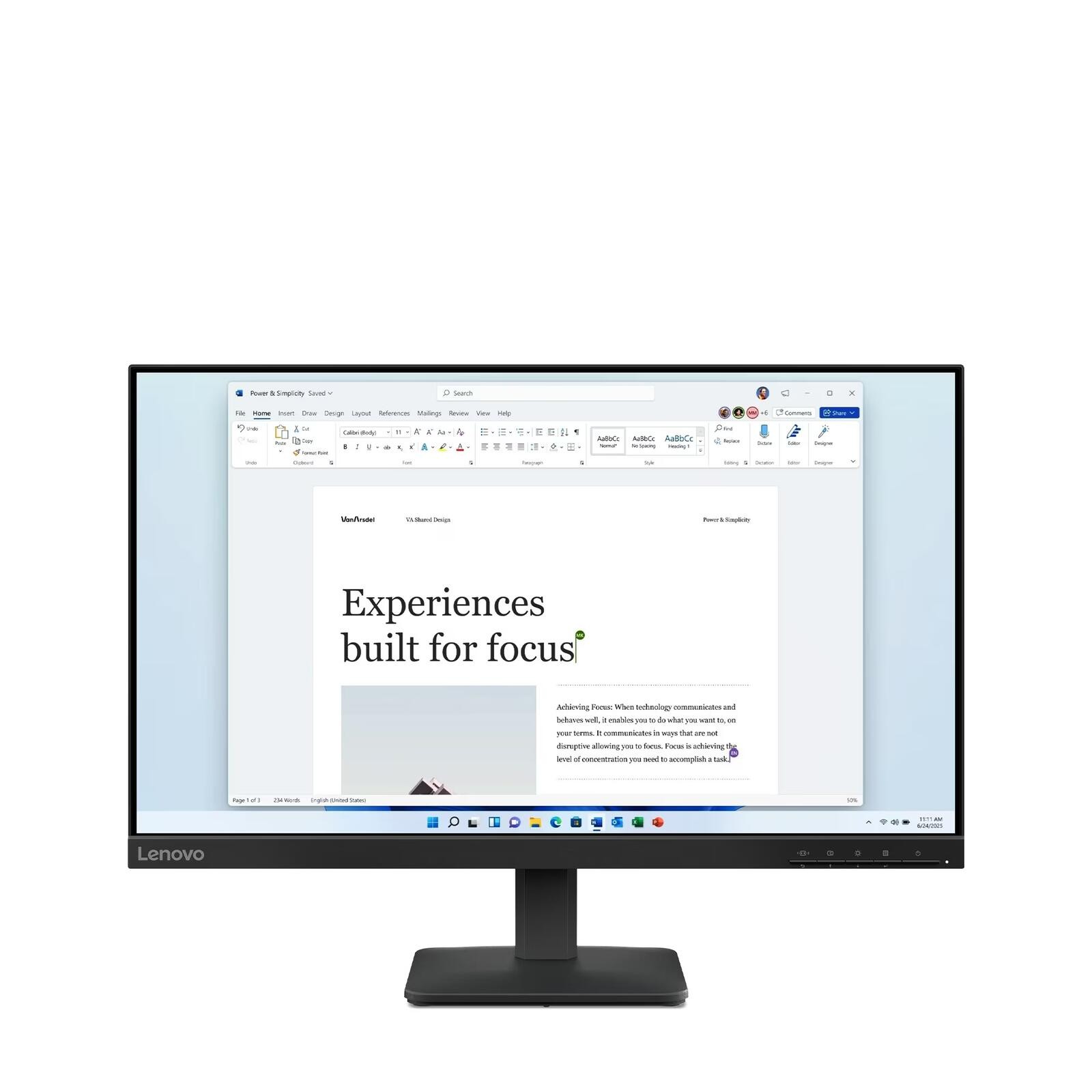 Lenovo L24-4e computer monitor 60.5 cm (23.8") 1920 x 1080 pixels