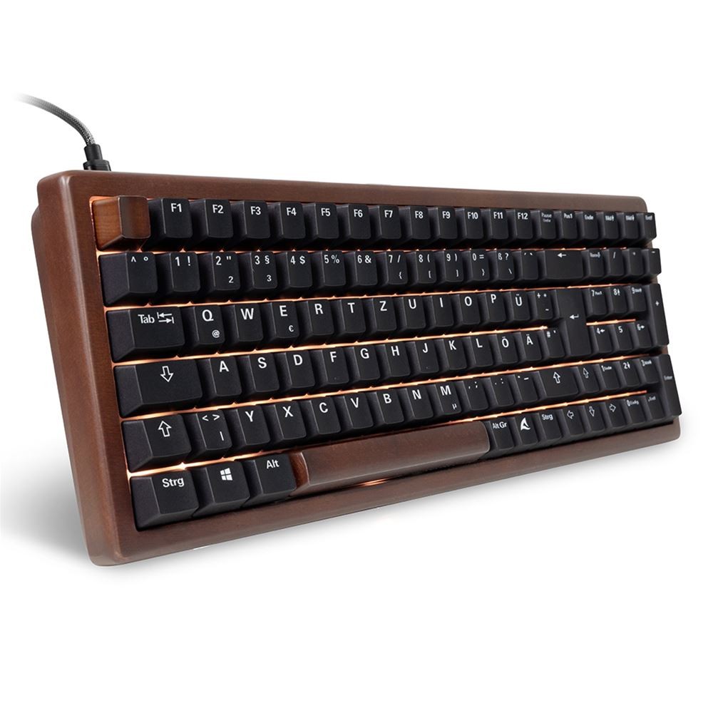 Sharkoon Gaming Tastatur Skiller SGK50S2 Wood schwarz