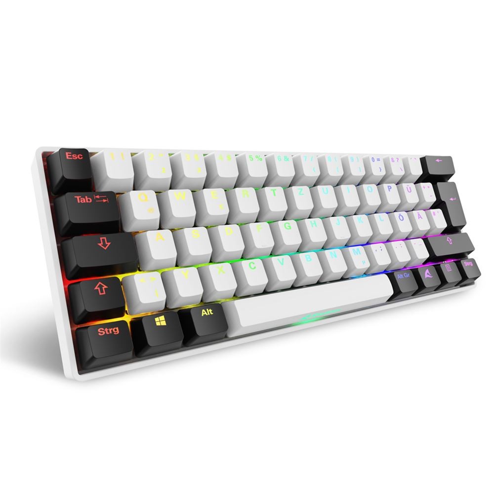 Sharkoon Gaming Tastatur Skiller SGK50S4 Gen2 weiß-gelb DE