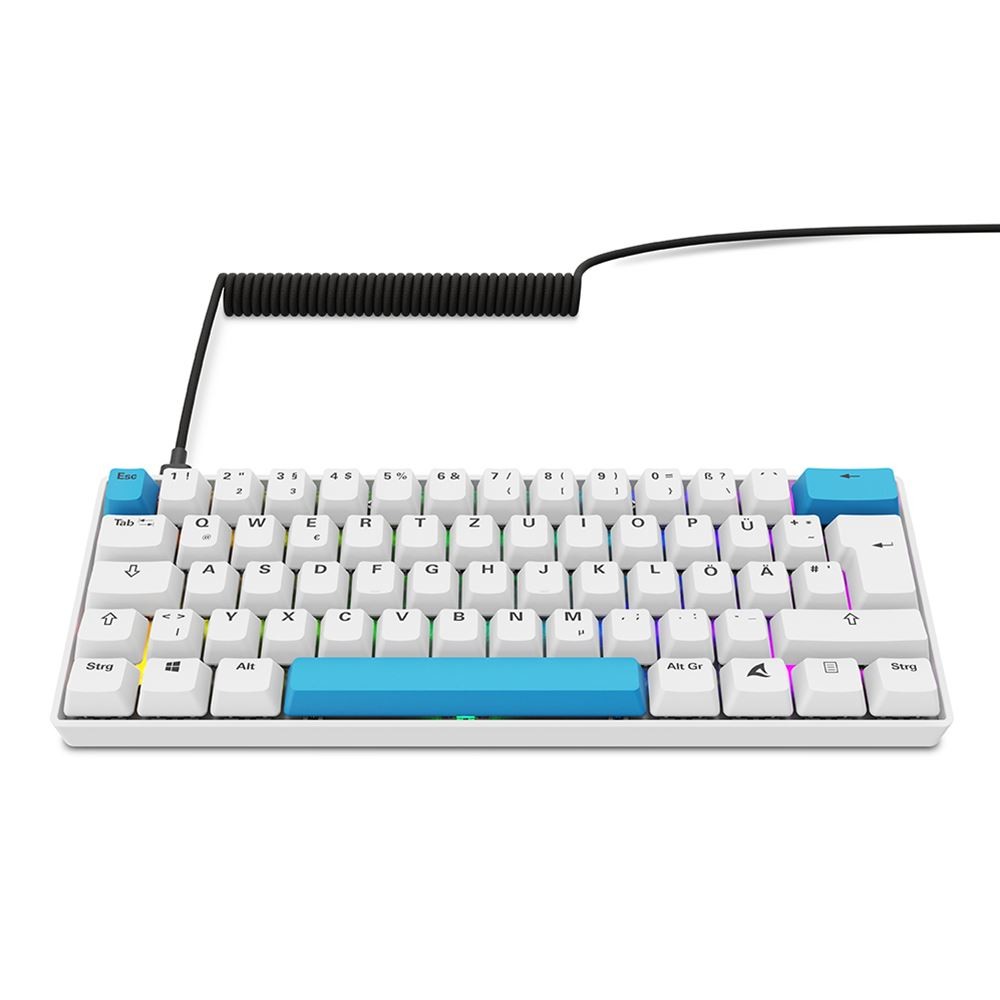Sharkoon Gaming Tastatur Skiller SGK50S4 Gen2 PBT wei-gel DE