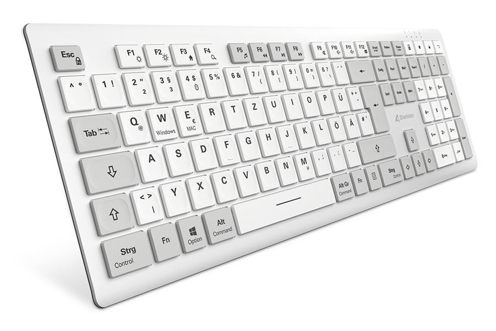 Sharkoon OfficePal K30W wh clavier maison/bureau USB QWERTZ Allemand