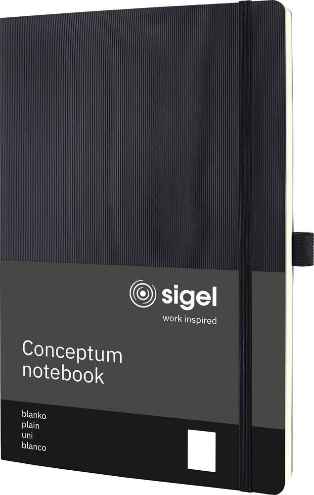 Sigel CO338 Notizbuch Conceptum Softcover DIN A4 blanko Schwarz