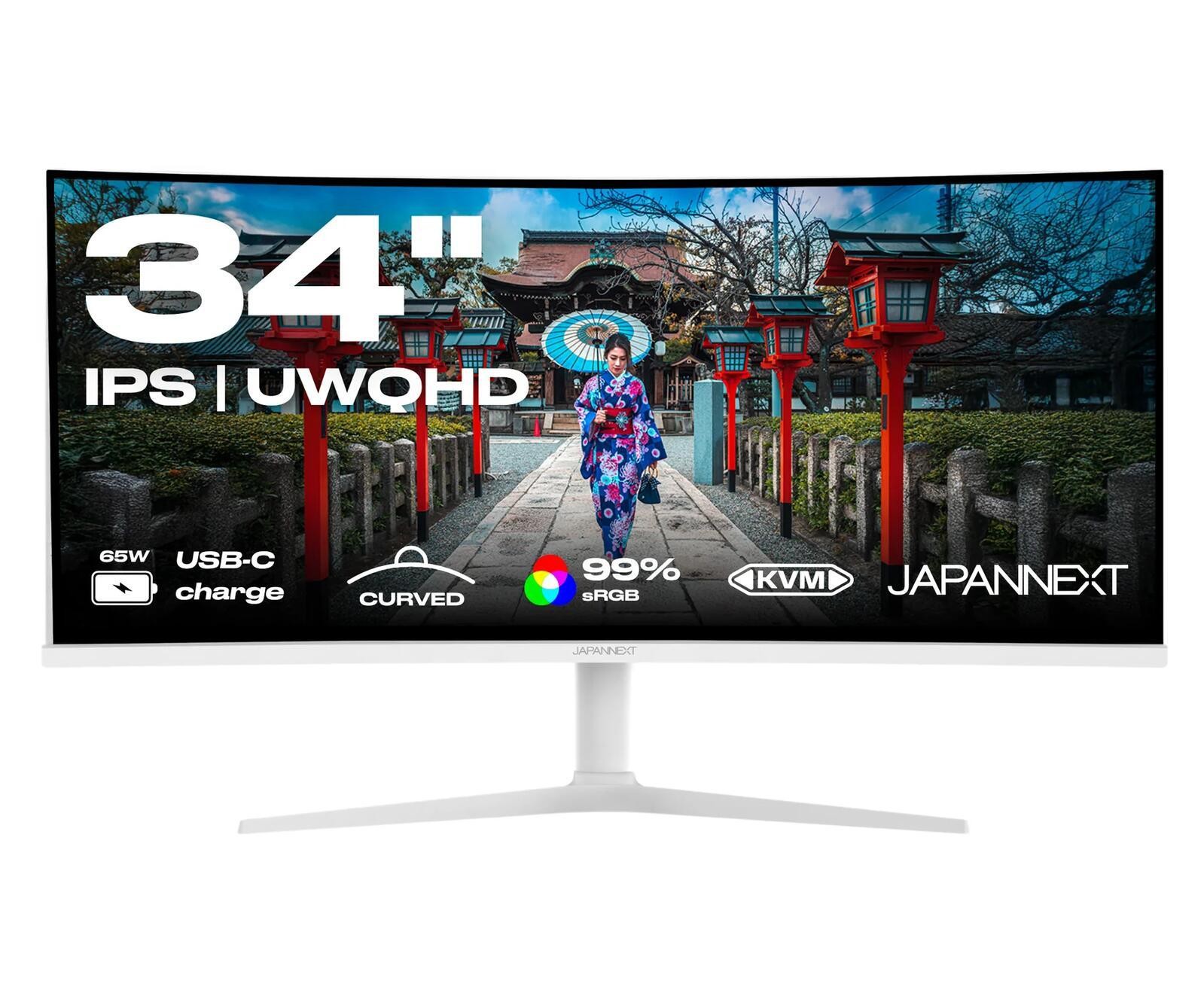 JAPANNEXT JN-IPS340UWQHD60C-C65W-HS computer monitor 86.4 cm (34")