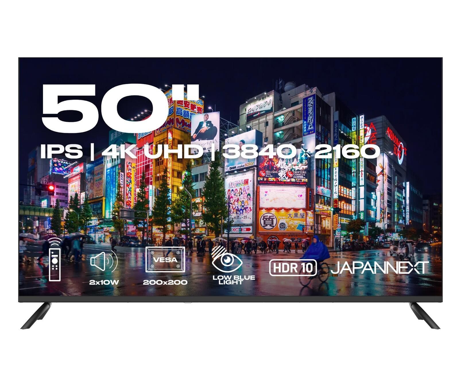 JAPANNEXT JN-IPS500UHD60F pantalla para PC 127 cm (50") 3840 x 2160