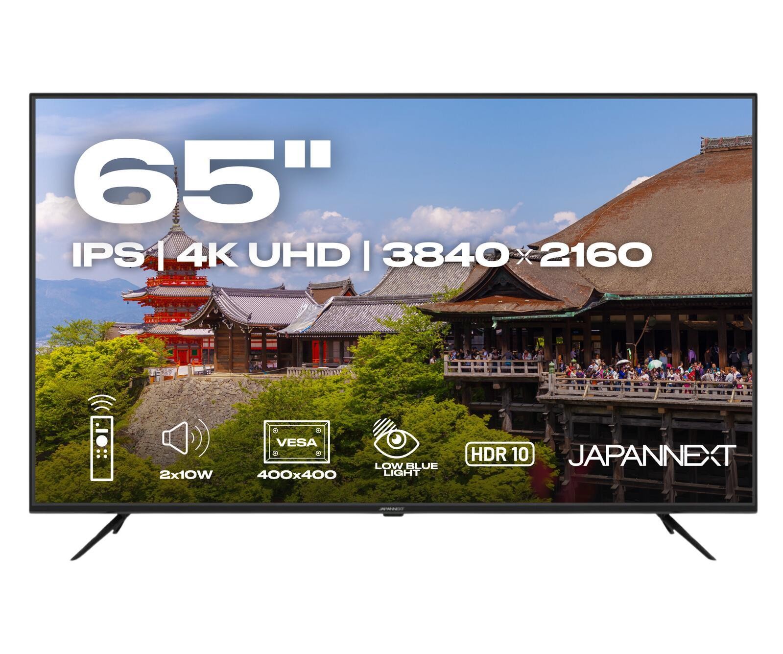 164,0cm/65" (3840x2160) JAPANNEXT JN-IPS650UHD60F 16:9 IPS 60Hz HDMI