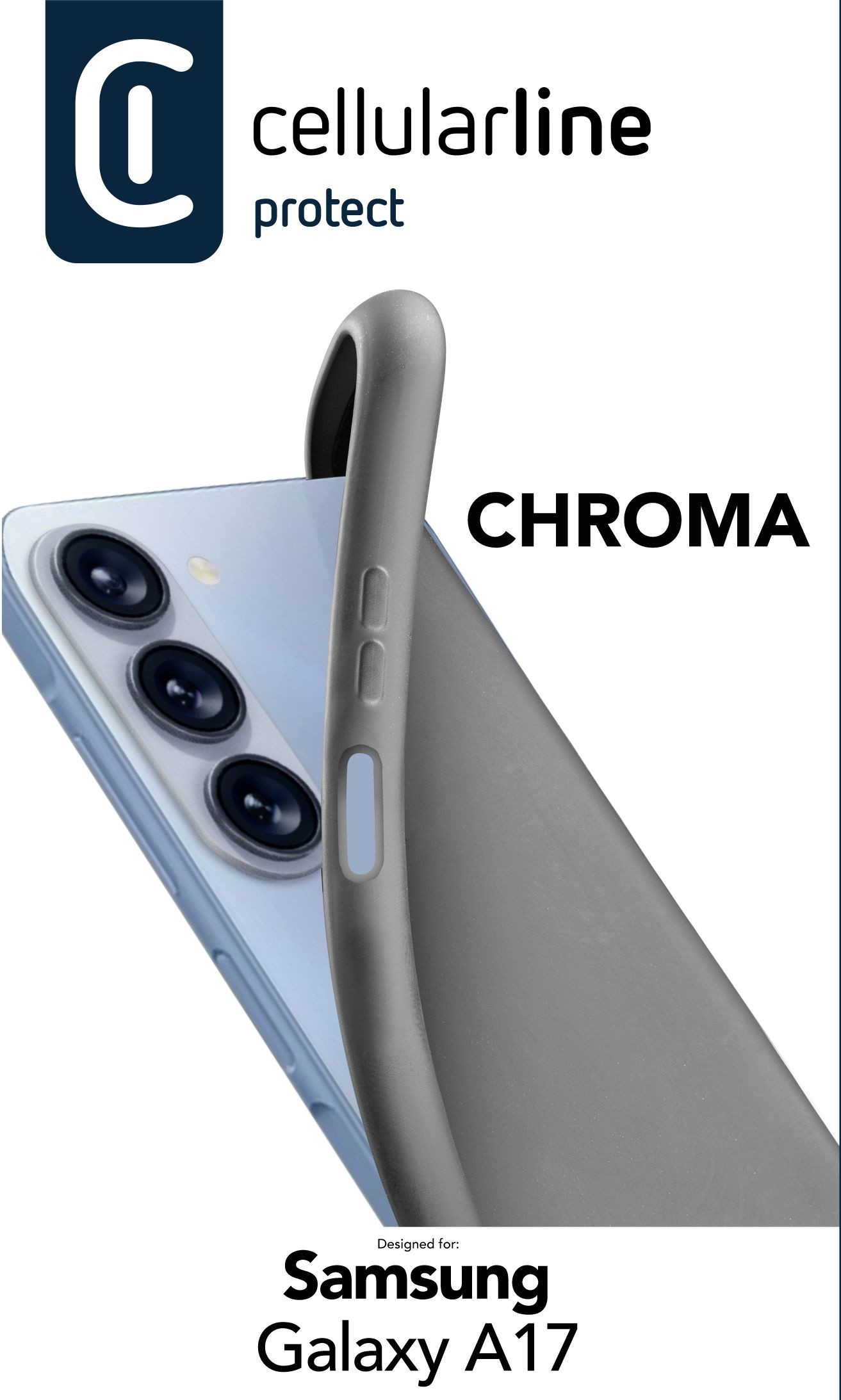 Cellularline Chroma Case für Samsung A17 5G Black - Passend für