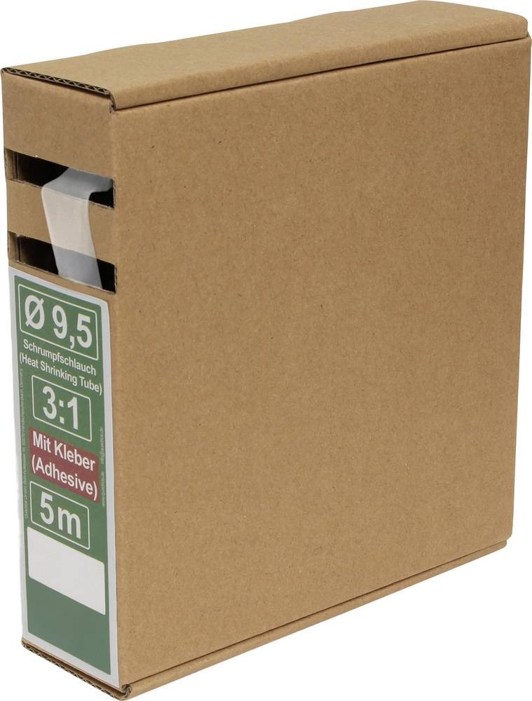 Quadrios 25CA502 Schrumpfschlauch with Kleber Transparent 9.5mm 3.2mm