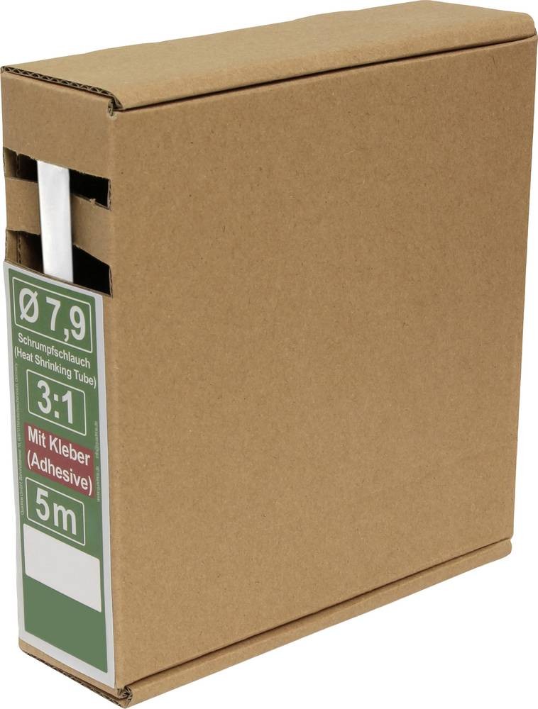 Quadrios 25CA489 Schrumpfschlauch with Kleber white 7.9mm 2.6mm