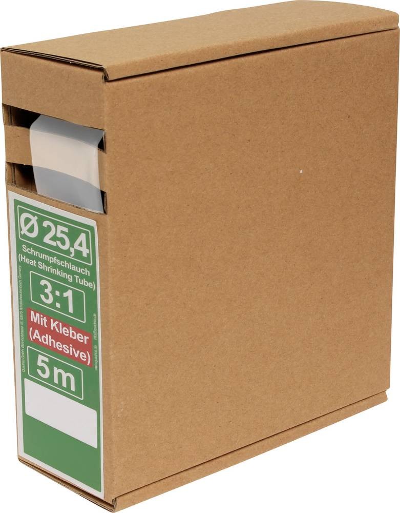 Quadrios 25CA506 Schrumpfschlauch con Kleber Transparent 25.4mm 8.5mm