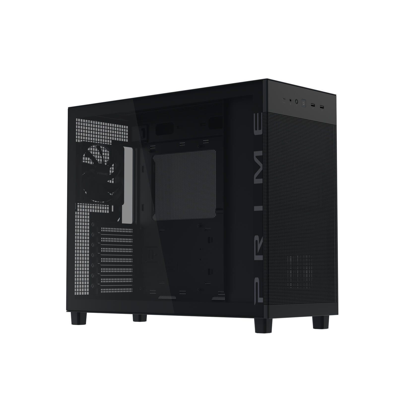 ASUS PRIME AP303 TG Black Midi Tower - ASUS PRIME AP303 TG Black,