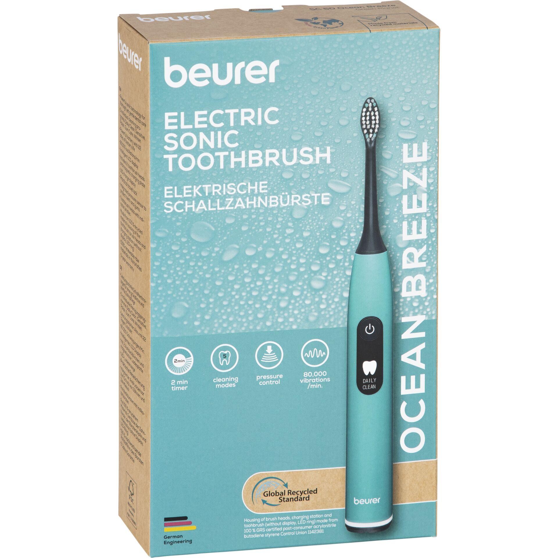 Beurer SC 50 ocean breeze Schallzahnbürste Green Planet