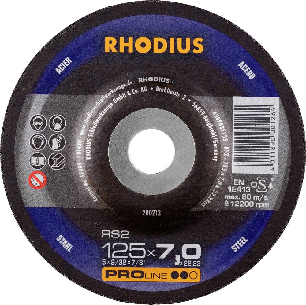 Rhodius 211782 RS2 X-LOCK Schruppscheibe Stahl 10St.