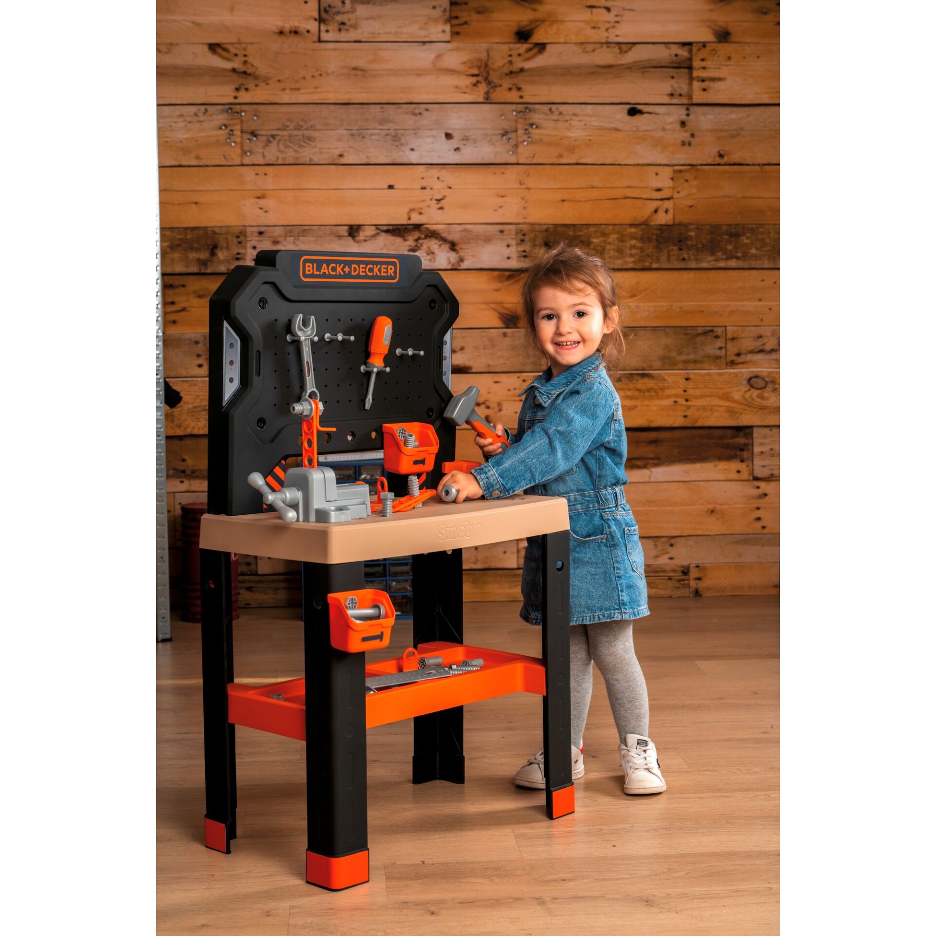 Smoby Black + Decker 3-in-1 Multi-Werkbank – Mit Werkzeugkoffer – Mobiler Trolley & Schubkarre – Zubehör – Ab 3 Jahren Smoby Black + Decker 3-in-1 Multi-Werkbank – Mit Werkzeugkoffer – Mobiler Trolley & Schubkarre – Zubehör – Ab 3 Jahren