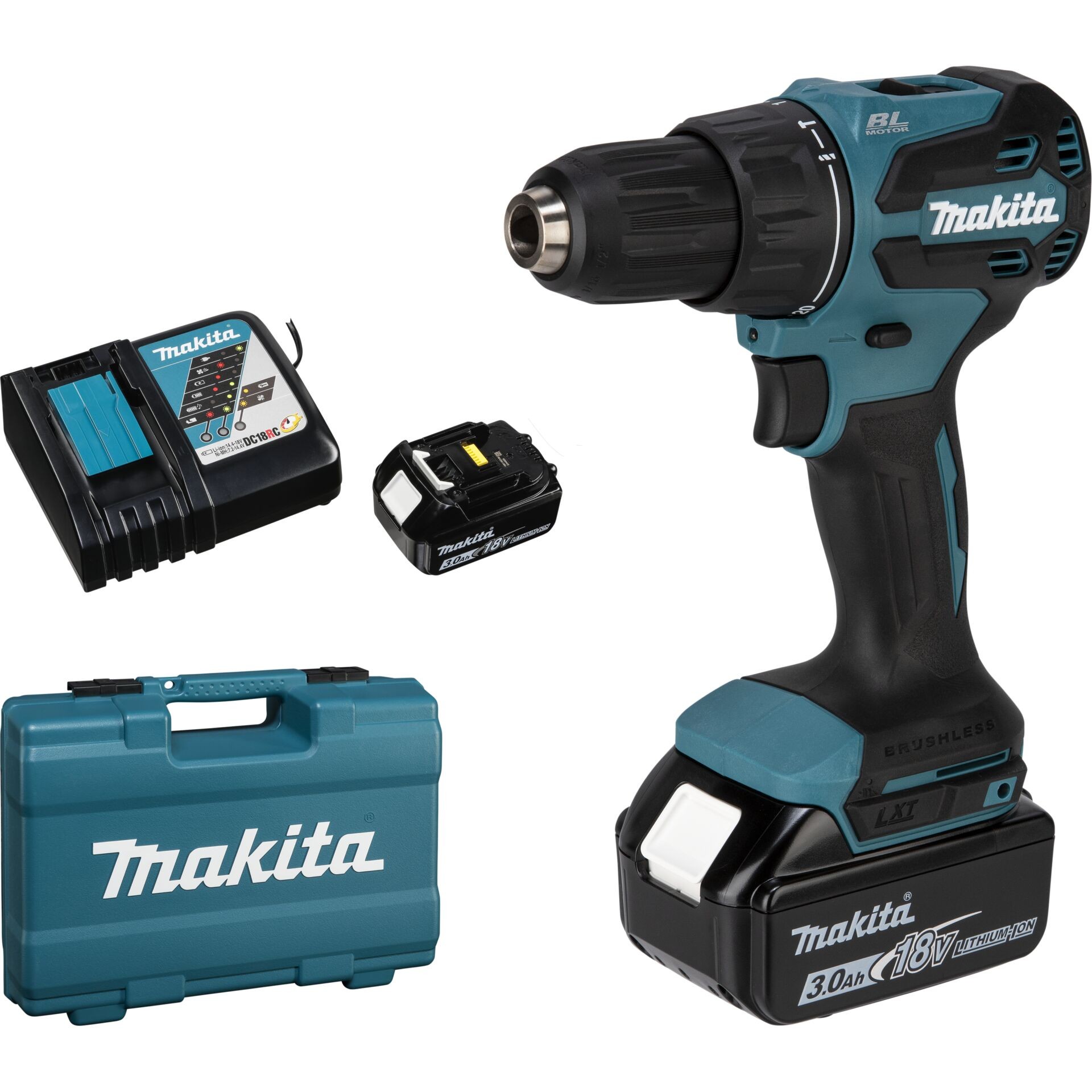 Makita DHP490RFX3 -Akku-Schlagbohrschrauber