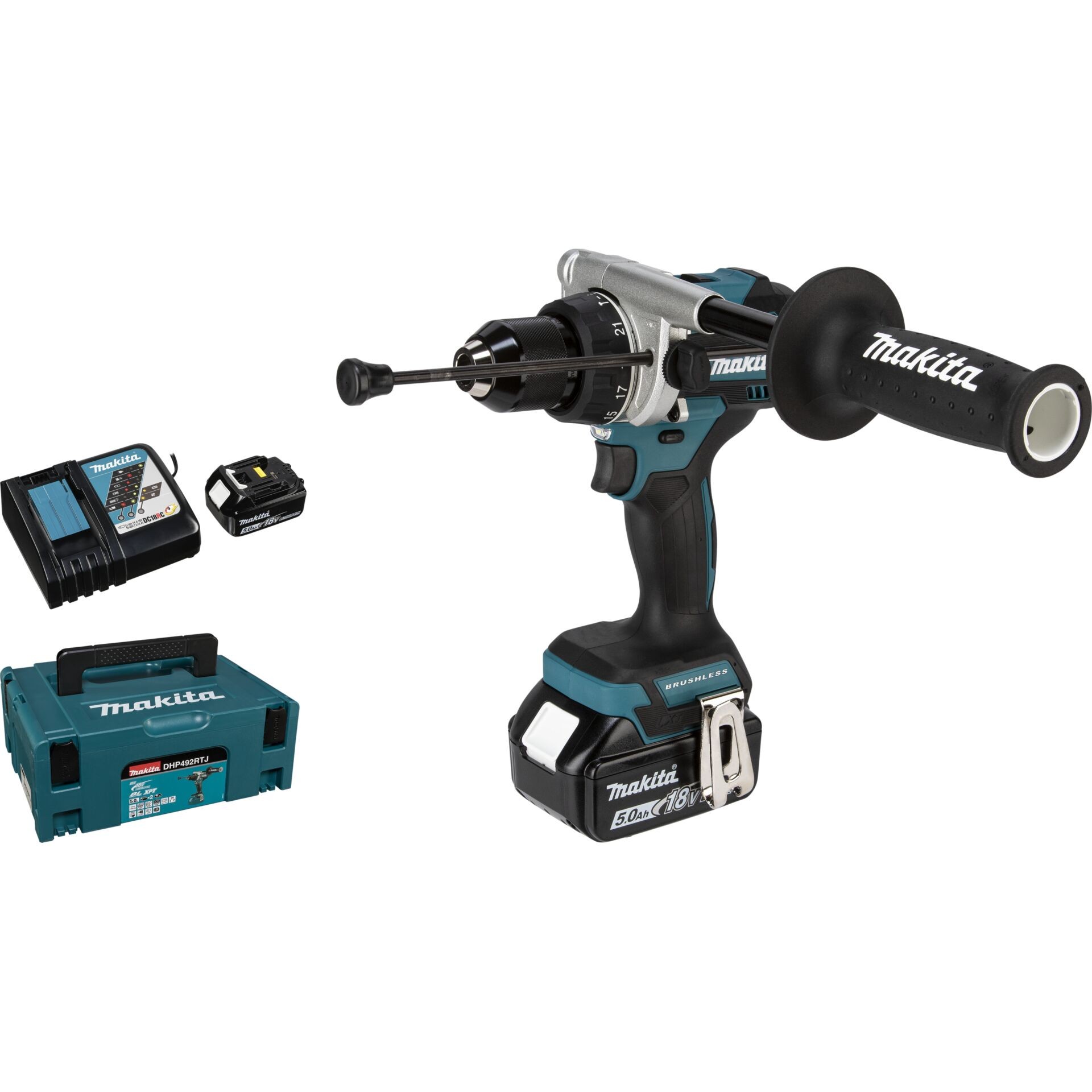Makita DHP492RTJ -Akku-Schlagbohrschrauber inkl. 2. Akku