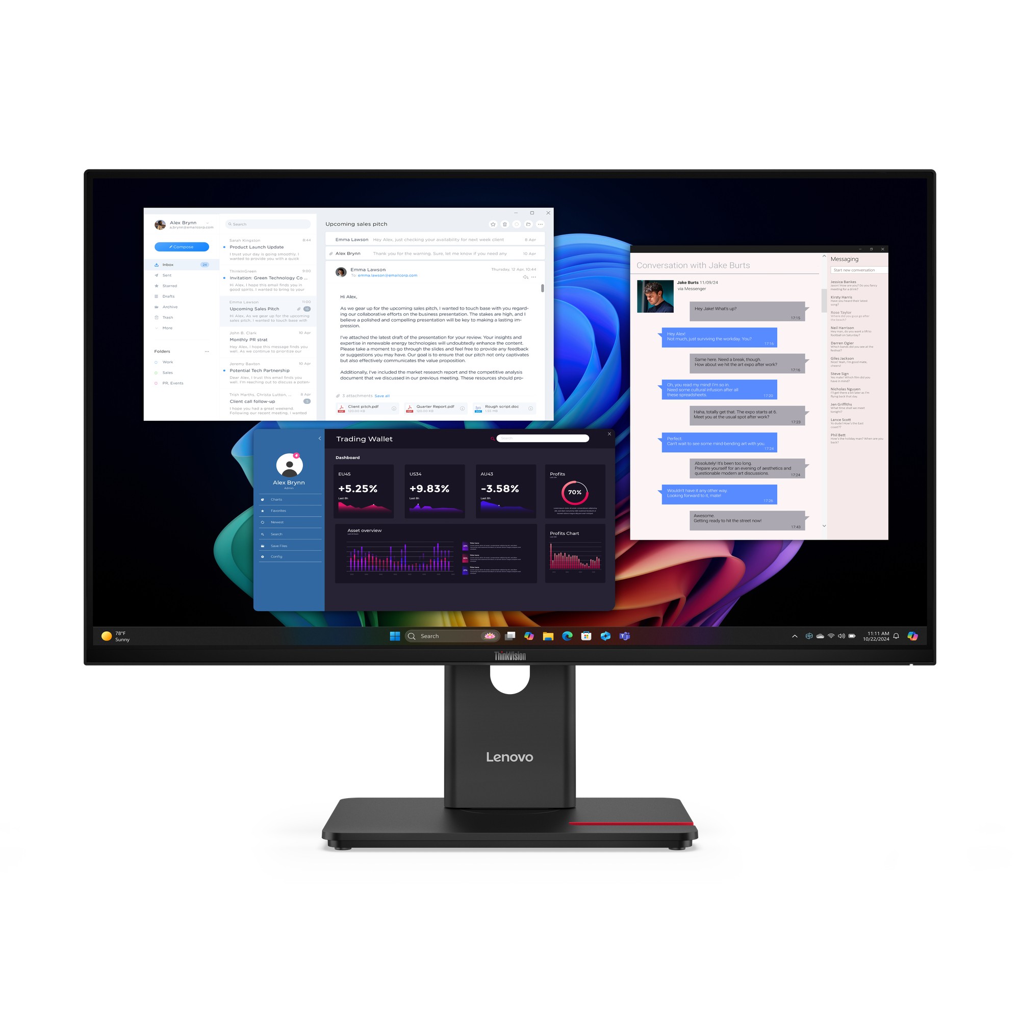 Lenovo ThinkVision T27UD-40 Monitor - Lenovo ThinkVision T27UD-40