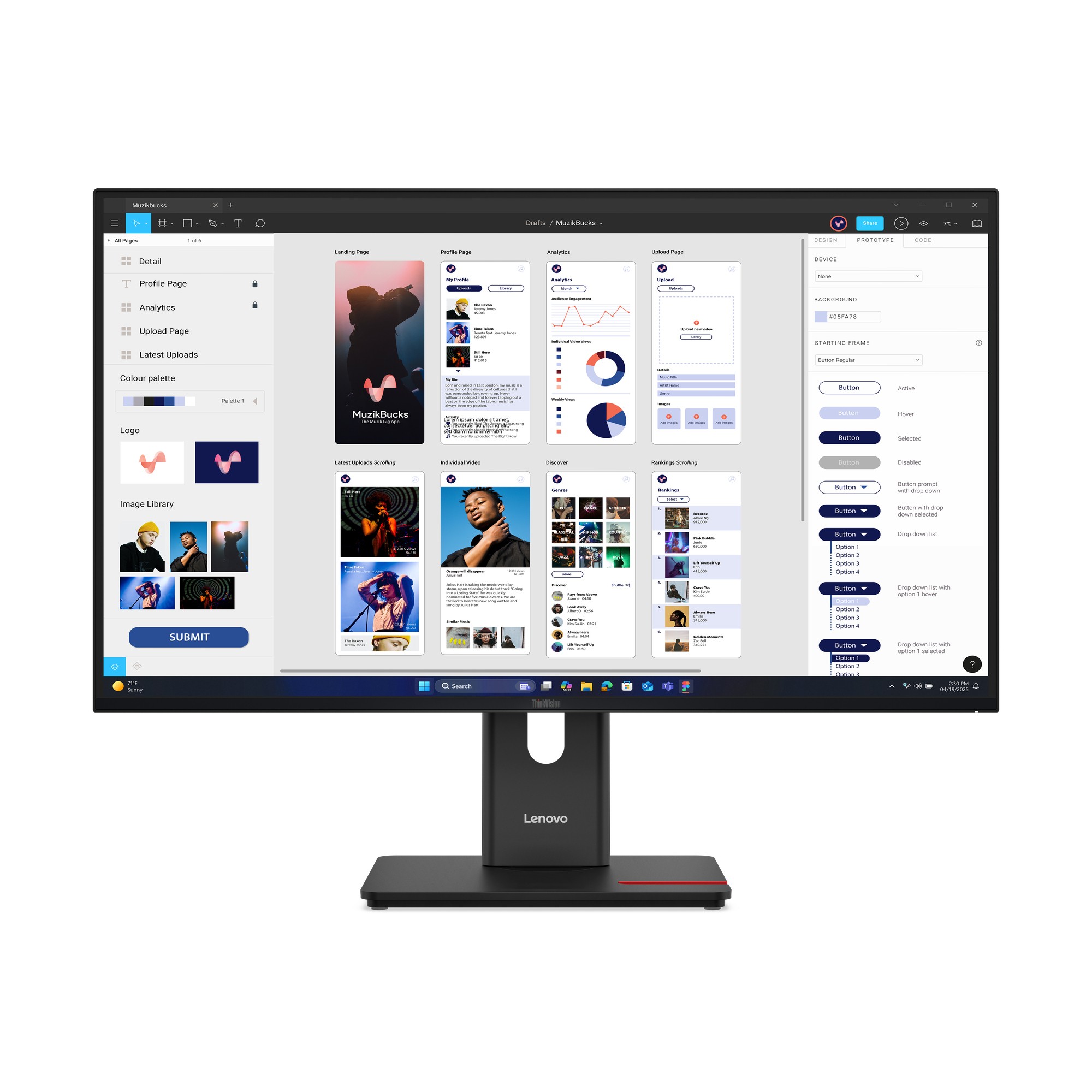 Lenovo ThinkVision T32UD-40 (31,5") UHD HDMI/DP/USB-C/DOC