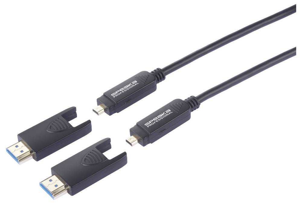 SpeaKa Professional Glasfaser / HDMI Anschlusskabel HDMI-A Stecker,