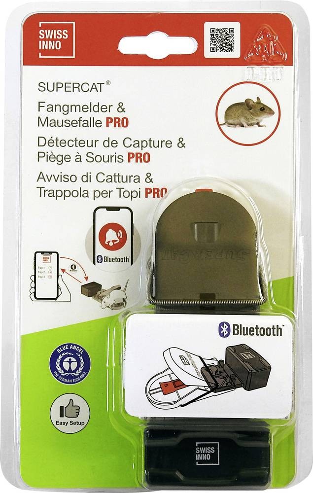 Swissinno Fangmelder Connect + SuperCat Mausefalle Pro Mausefalle