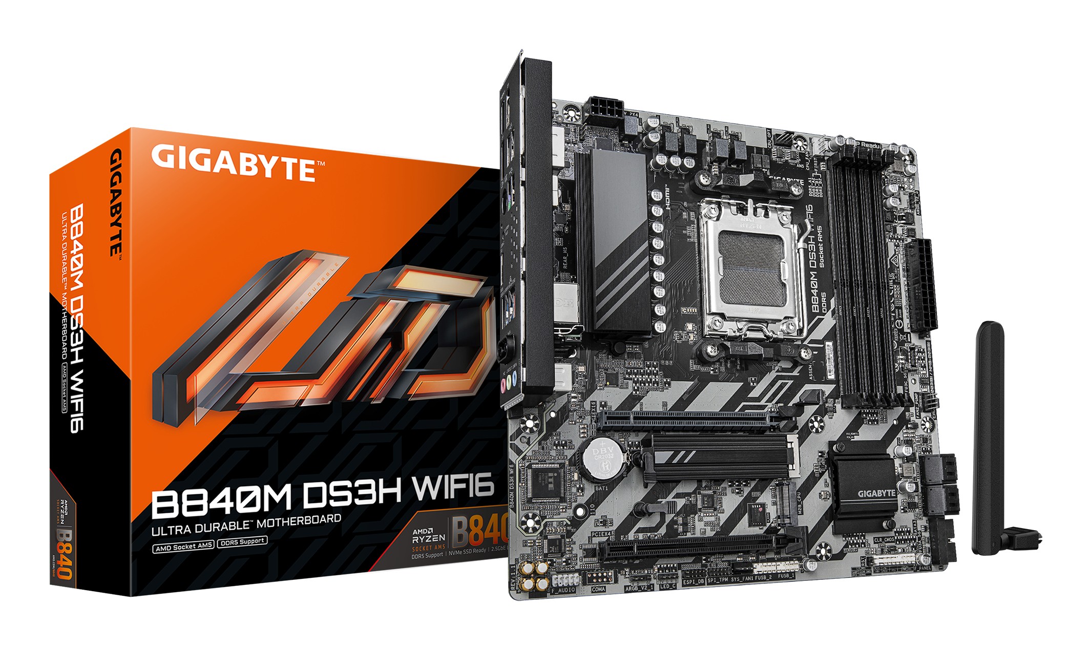 GIGABYTE B840M DS3H WIFI6 Carte Mère Processeurs AMD Ryzen 9000,