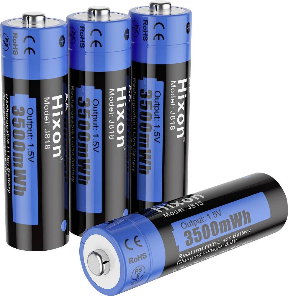 Hixon J818 Mignon (AA)-rechargeable battery Li-Ion 2350 mAh 1.5V 4St.