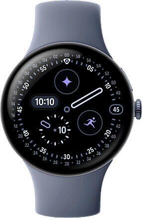Google Pixel Watch 4 AMOLED 45 mm Digital Touchscreen Blue Wi-Fi GPS (