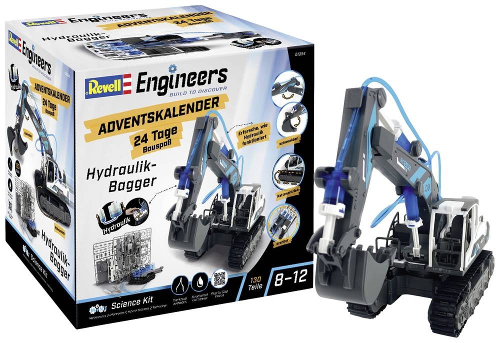 Revell Adventskalender Hydraulik-Bagger to Selberbauen