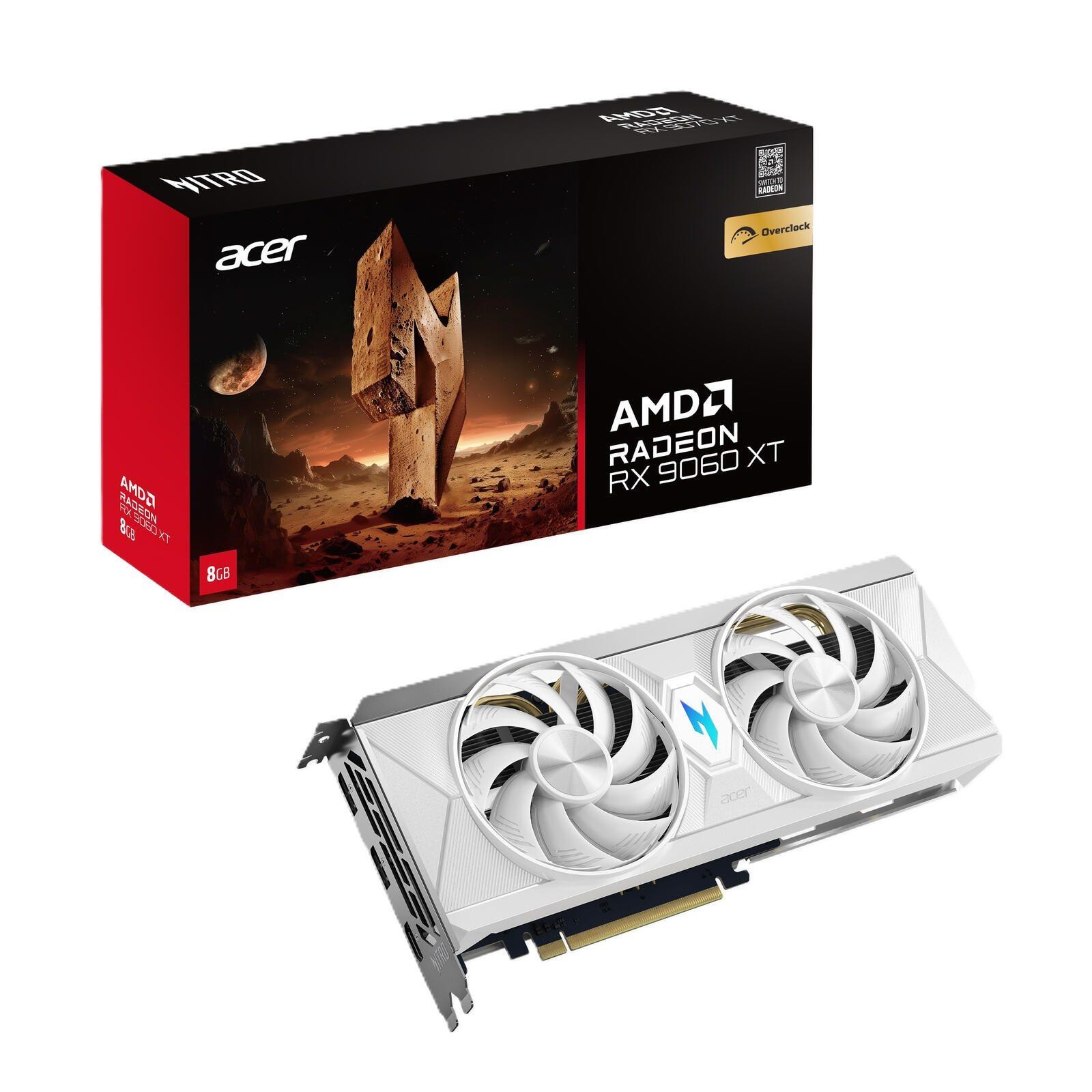 RX 9060 XT 8GB Acer Nitro OC GDDR6 WHITE